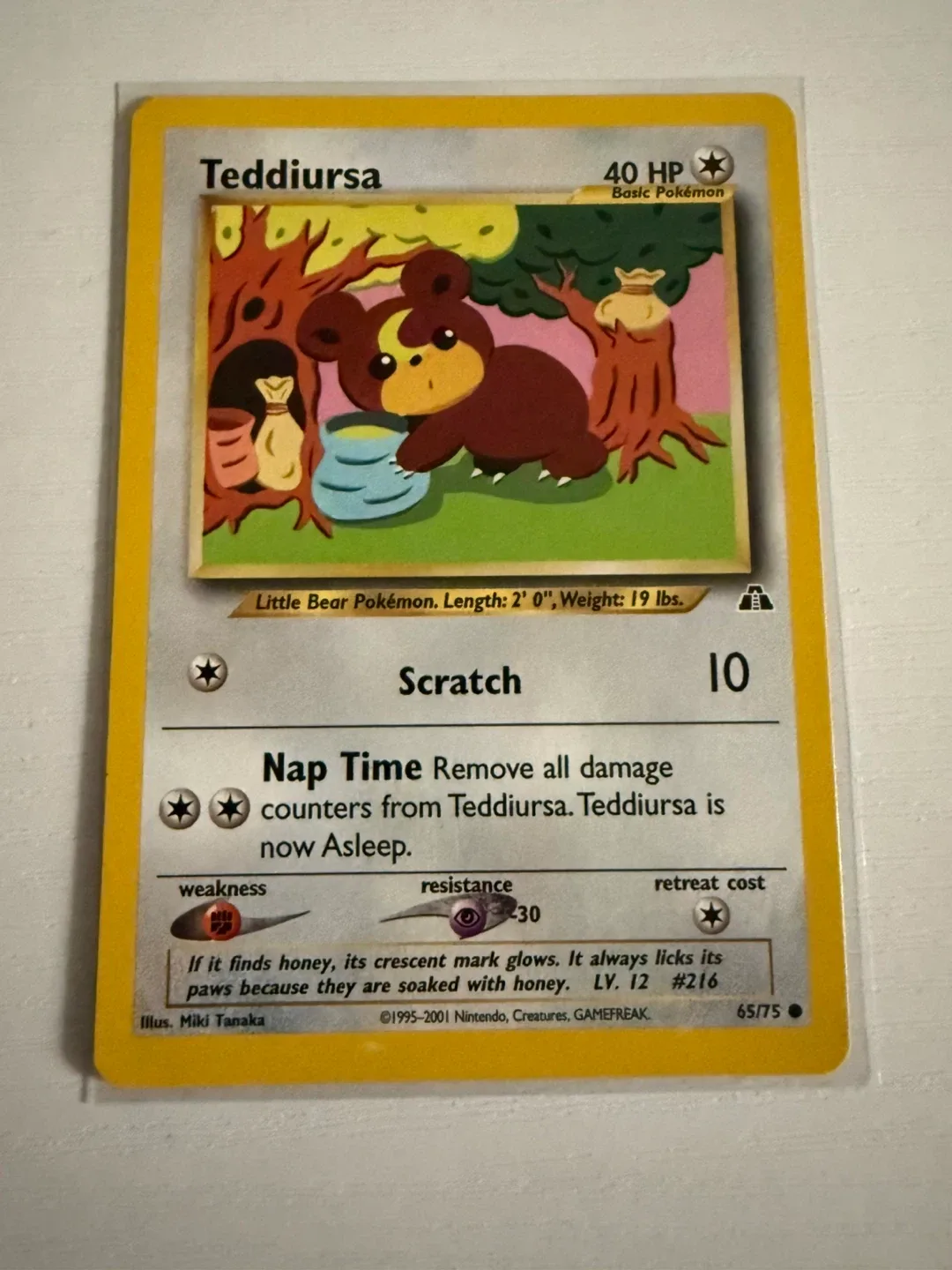 Teddiursa Pokemon Card