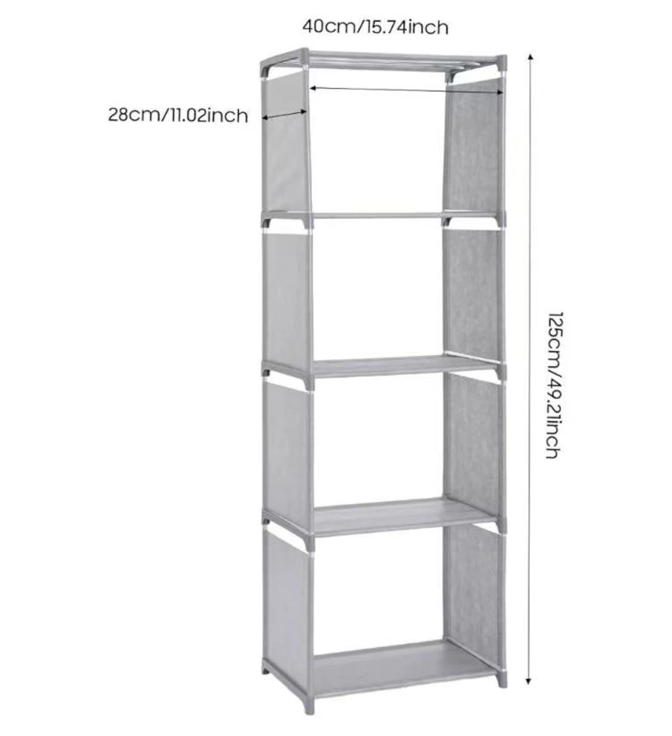4-Tier Bookshelf - 49.2 inch - photo 2
