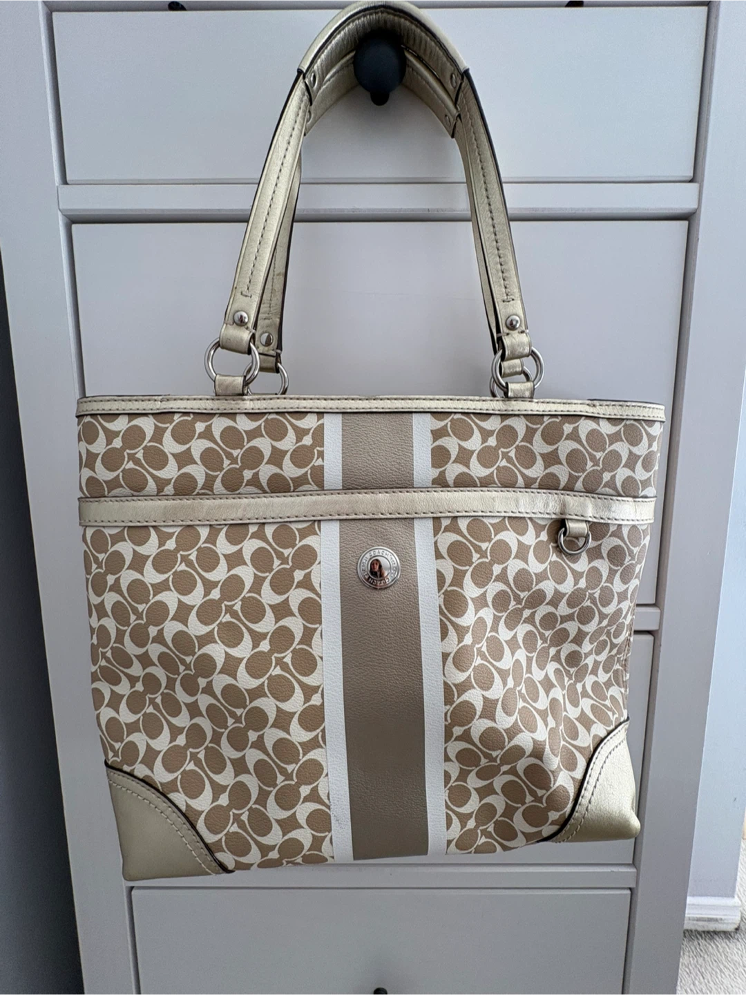Coach Signature Tote Bag - Beige/Gold - photo 2
