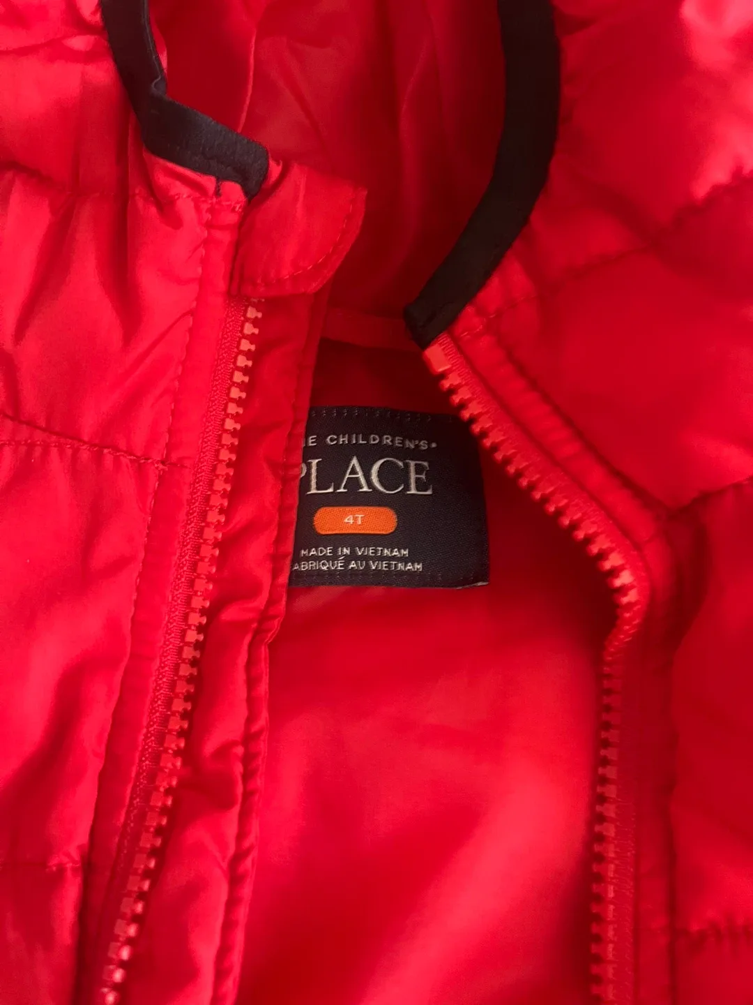 Children's Place Red Puffer Jacket - Size 4T image indicator(4)