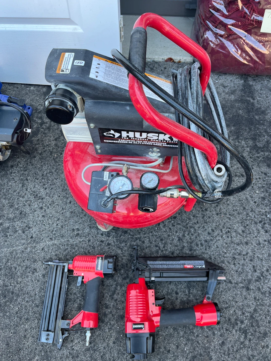 Husky Air Compressor & Nail Guns