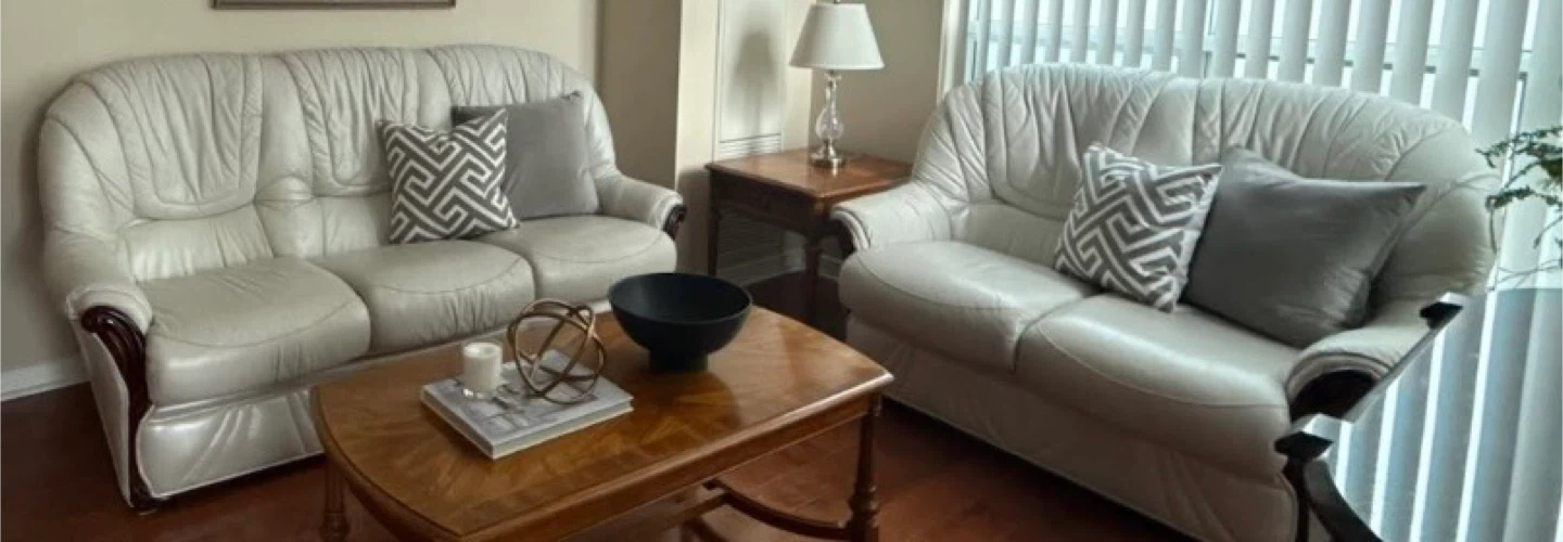 White Leather sofa set