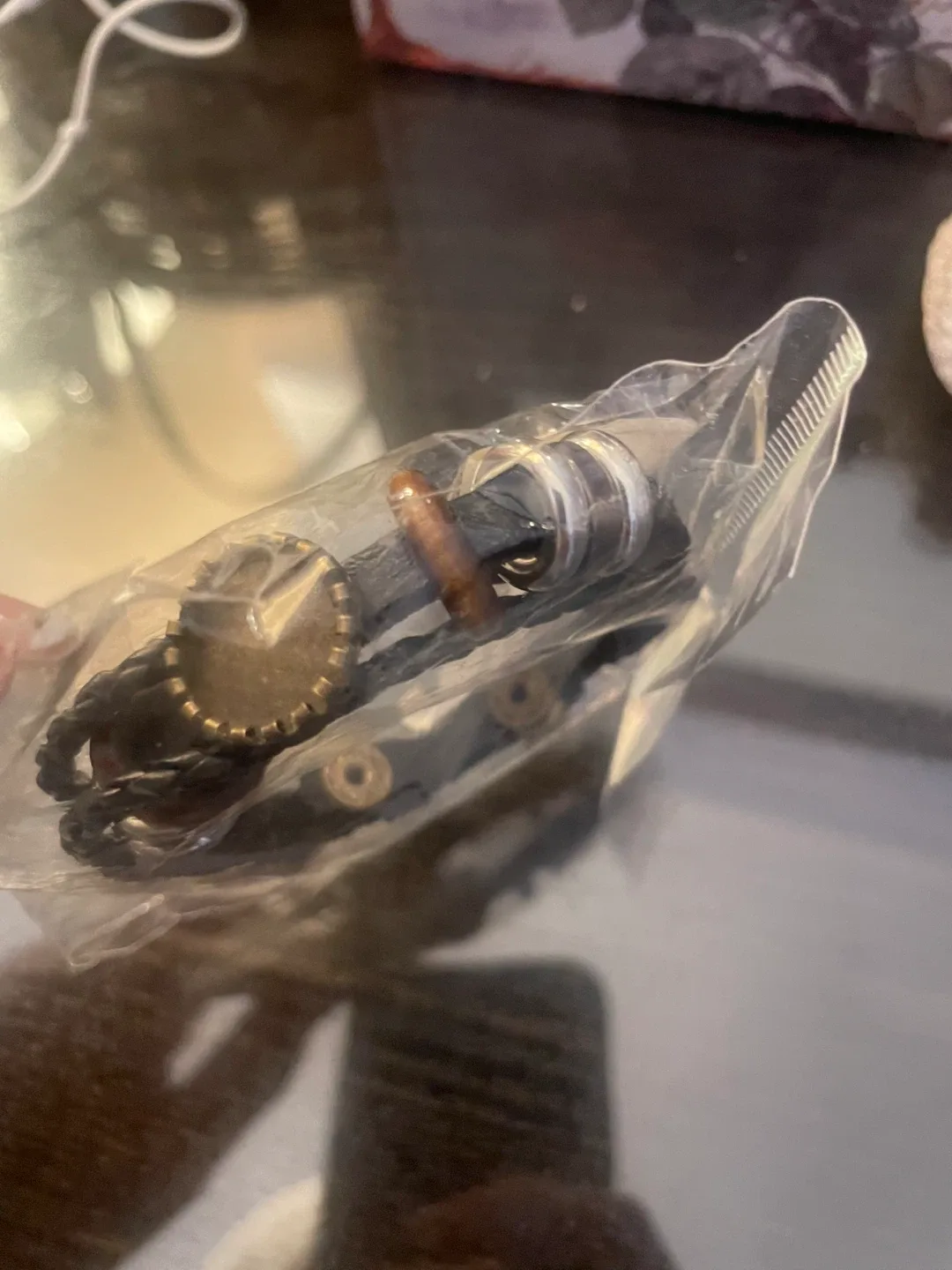 Men's Braided Leather Bracelet - Black image indicator(2)