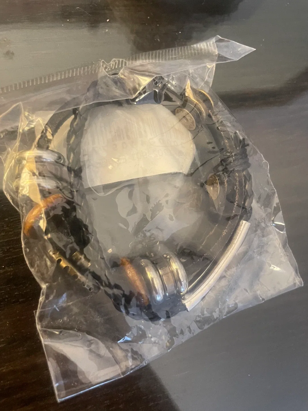 Men's Braided Leather Bracelet - Black image indicator(3)