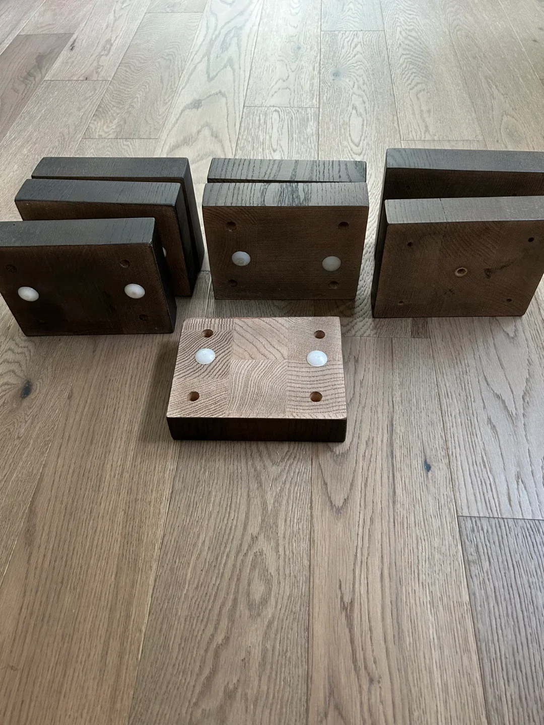 *last call* Restoration Hardware Oak Furniture Risers image indicator(4)