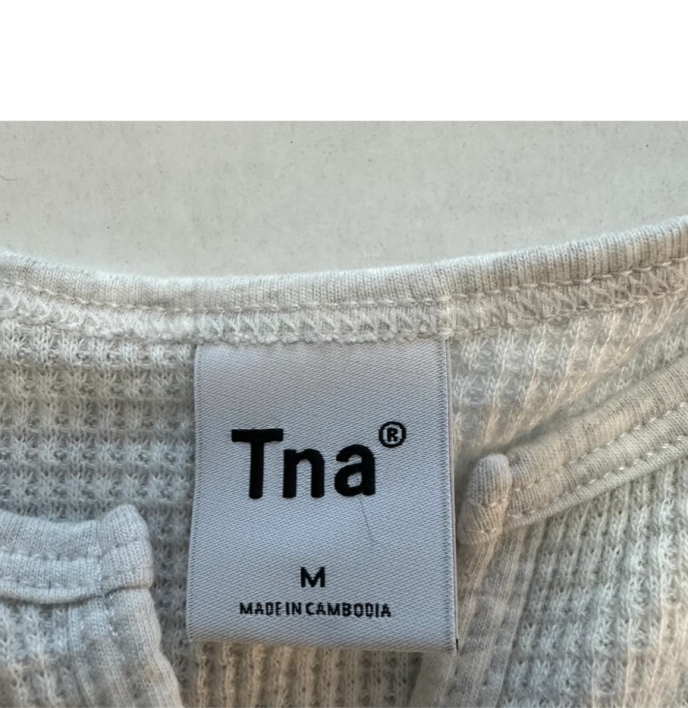 Tna Waffle Tank Top - Size M - photo 3