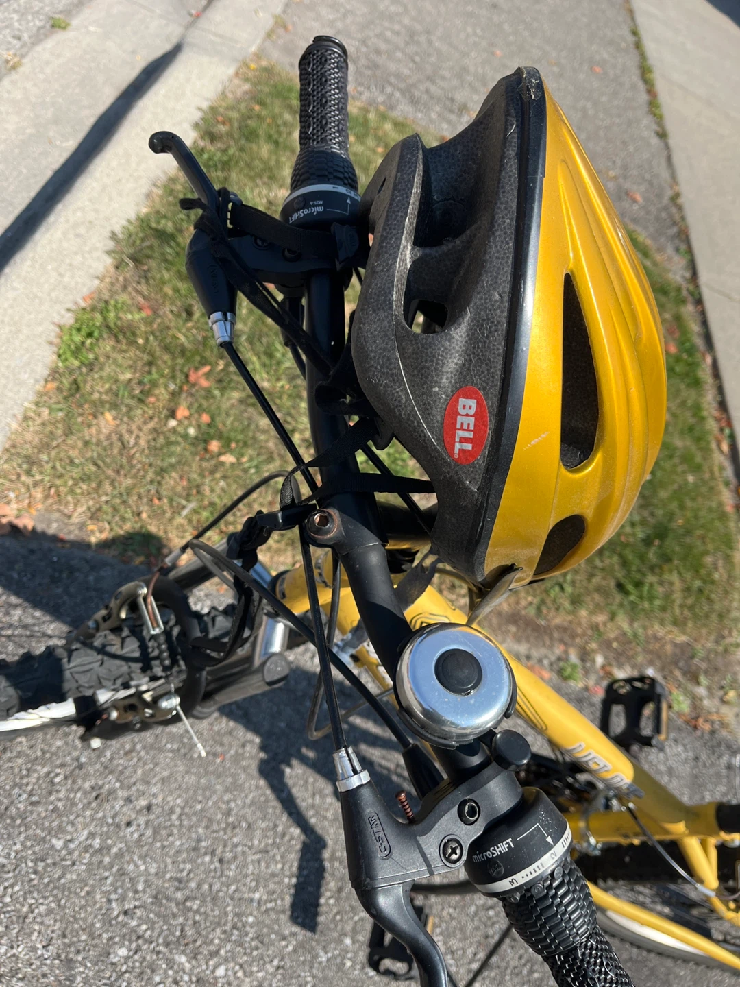 Yellow GT Off Road Bike with Bell Helmet - photo 2