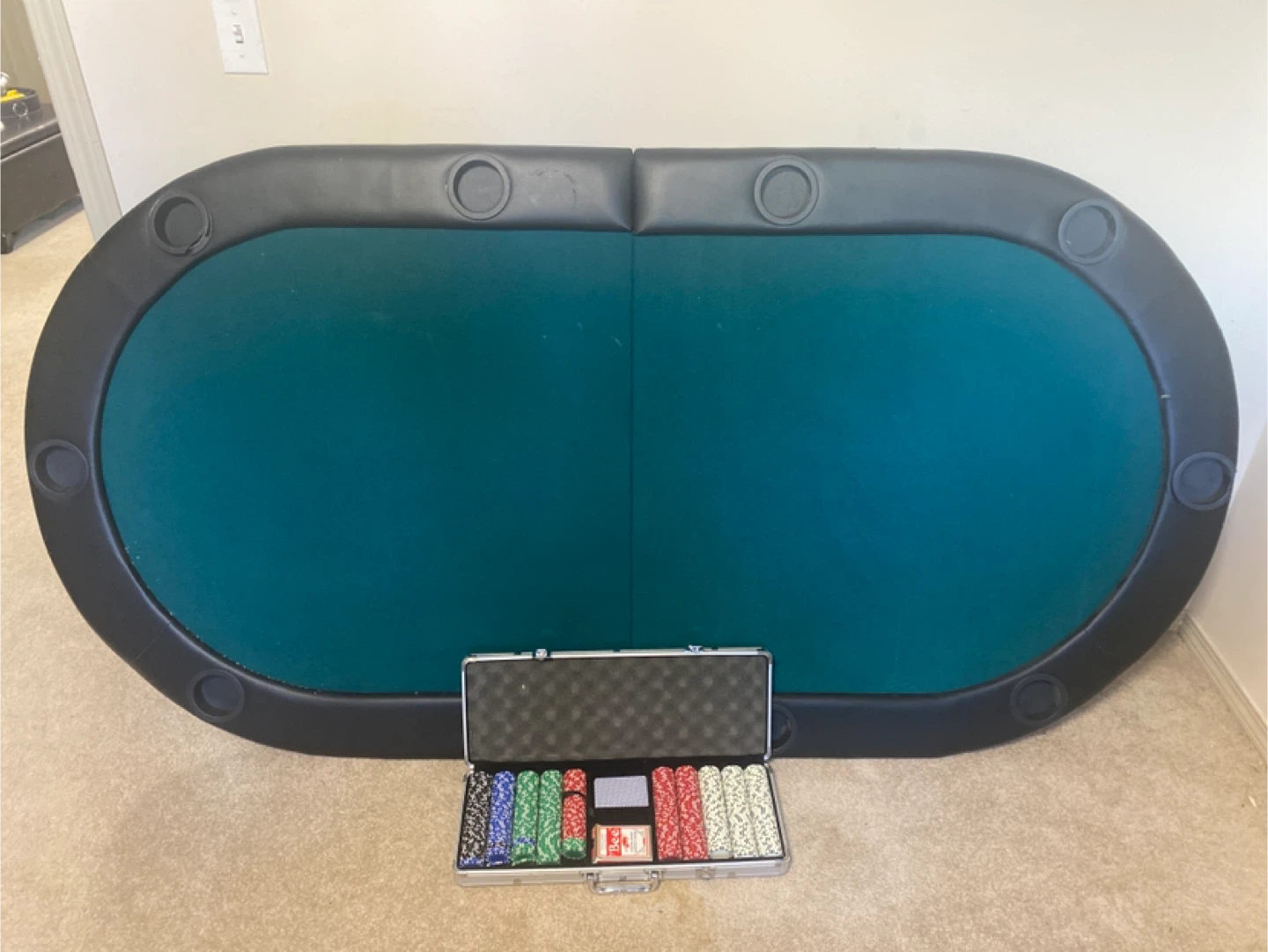 Poker Table and Chip Set