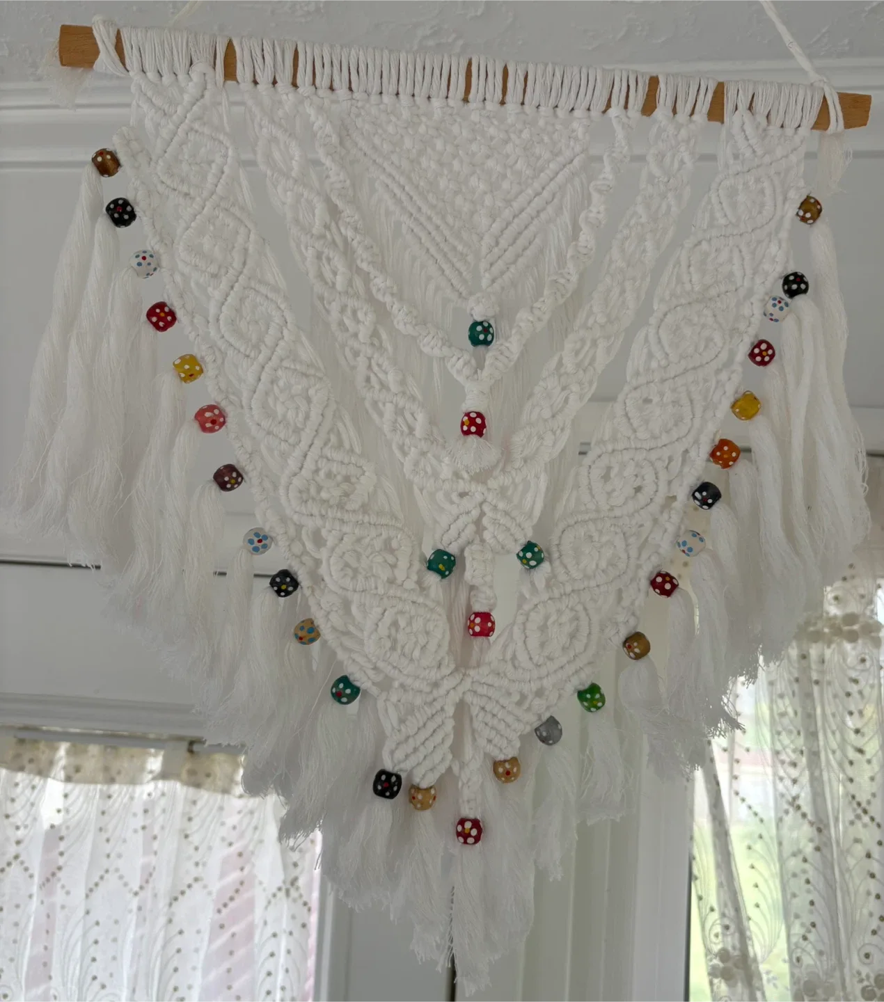 Macrame Wall Hanging with Colorful Beads image indicator(2)