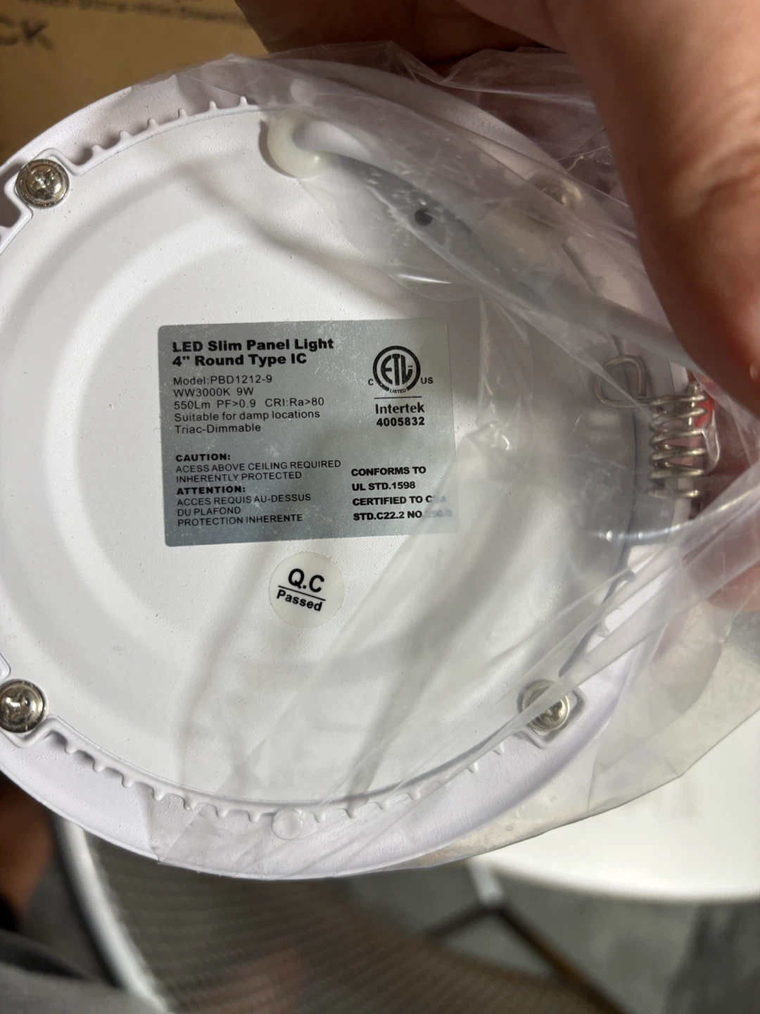 LED 4" 9W Panel Lights - Dimmable Driver Included - photo 2