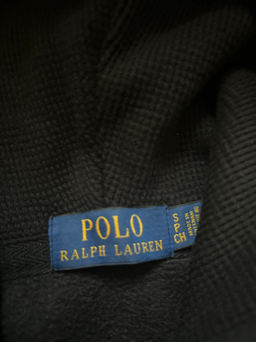 Real Ralph Lauren Black Full Zip Hoodie size small - photo 3