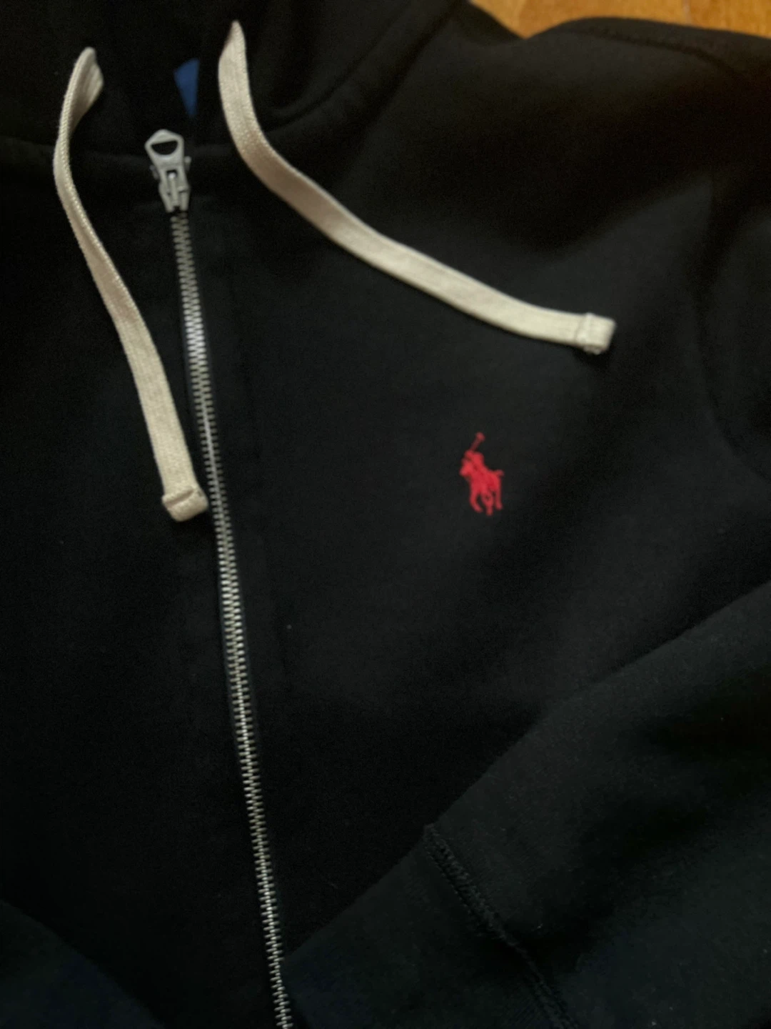Real Ralph Lauren Black Full Zip Hoodie size small