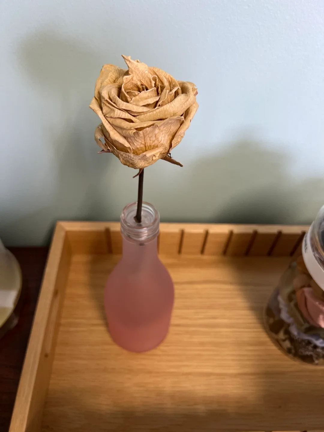 Pink Frosted Glass Bottle image indicator(4)