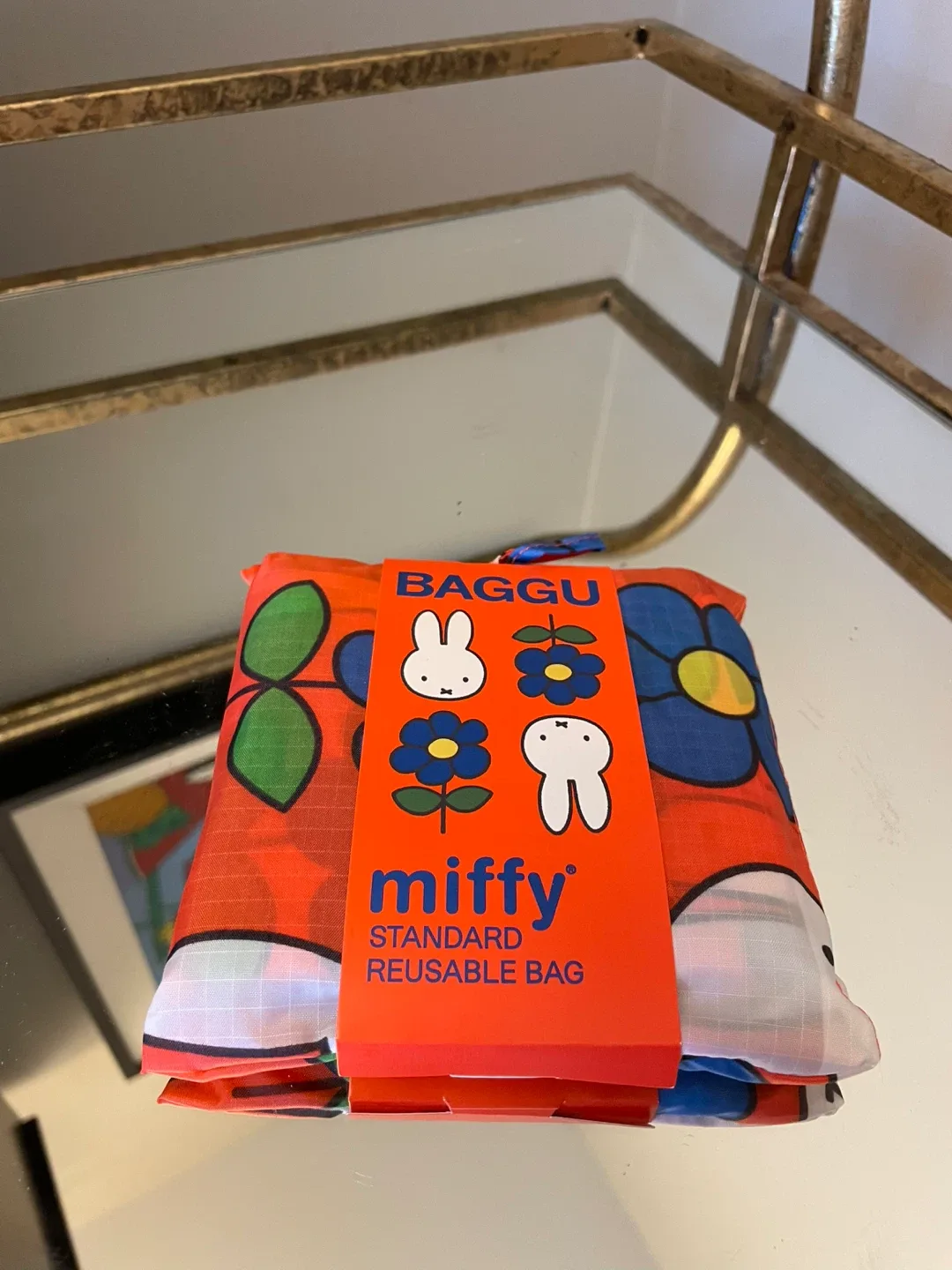 BAGGU Miffy Standard Reusable Bag Flower NEW thumbnail