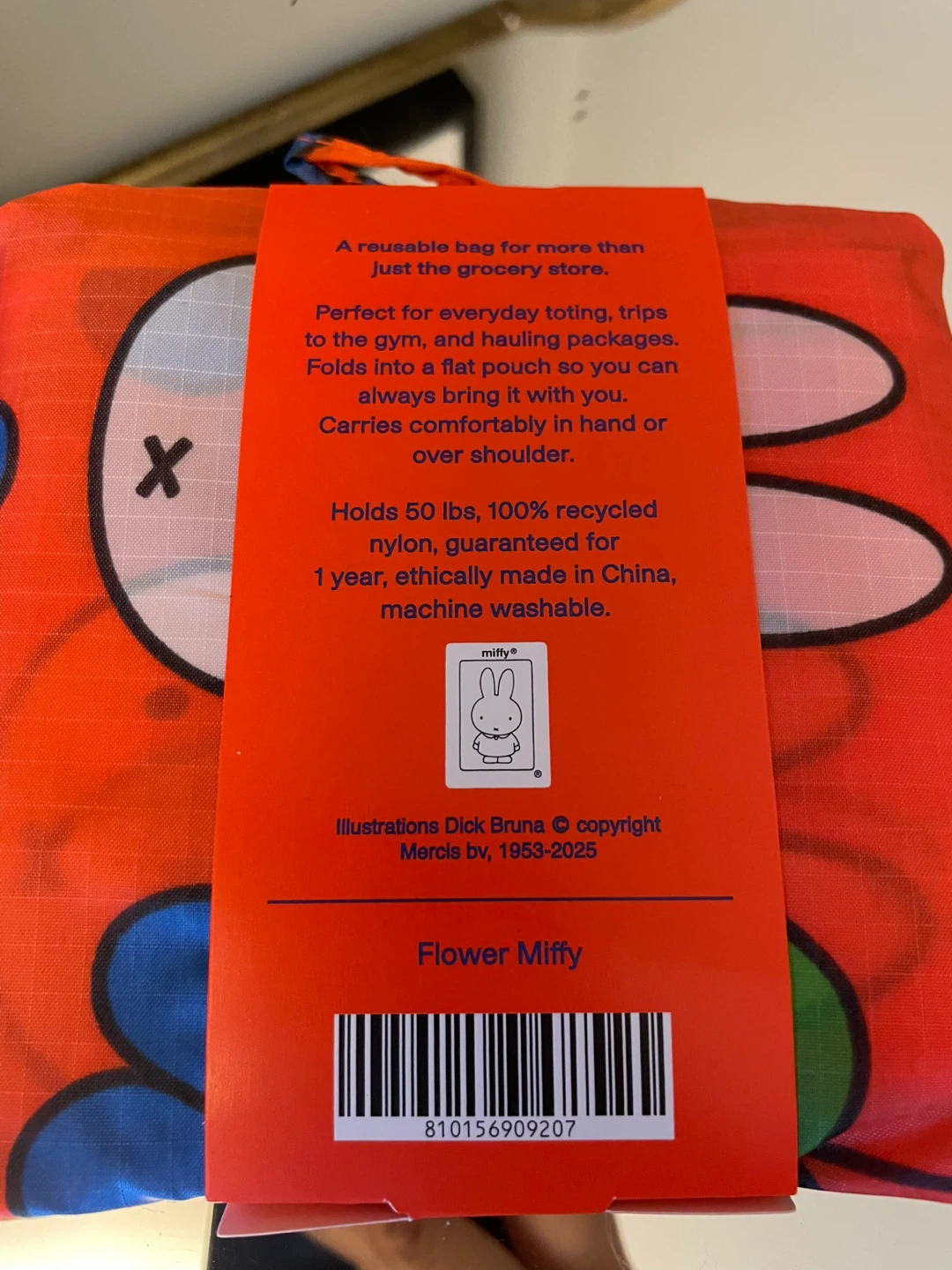 BAGGU Miffy Standard Reusable Bag Flower NEW - photo 2