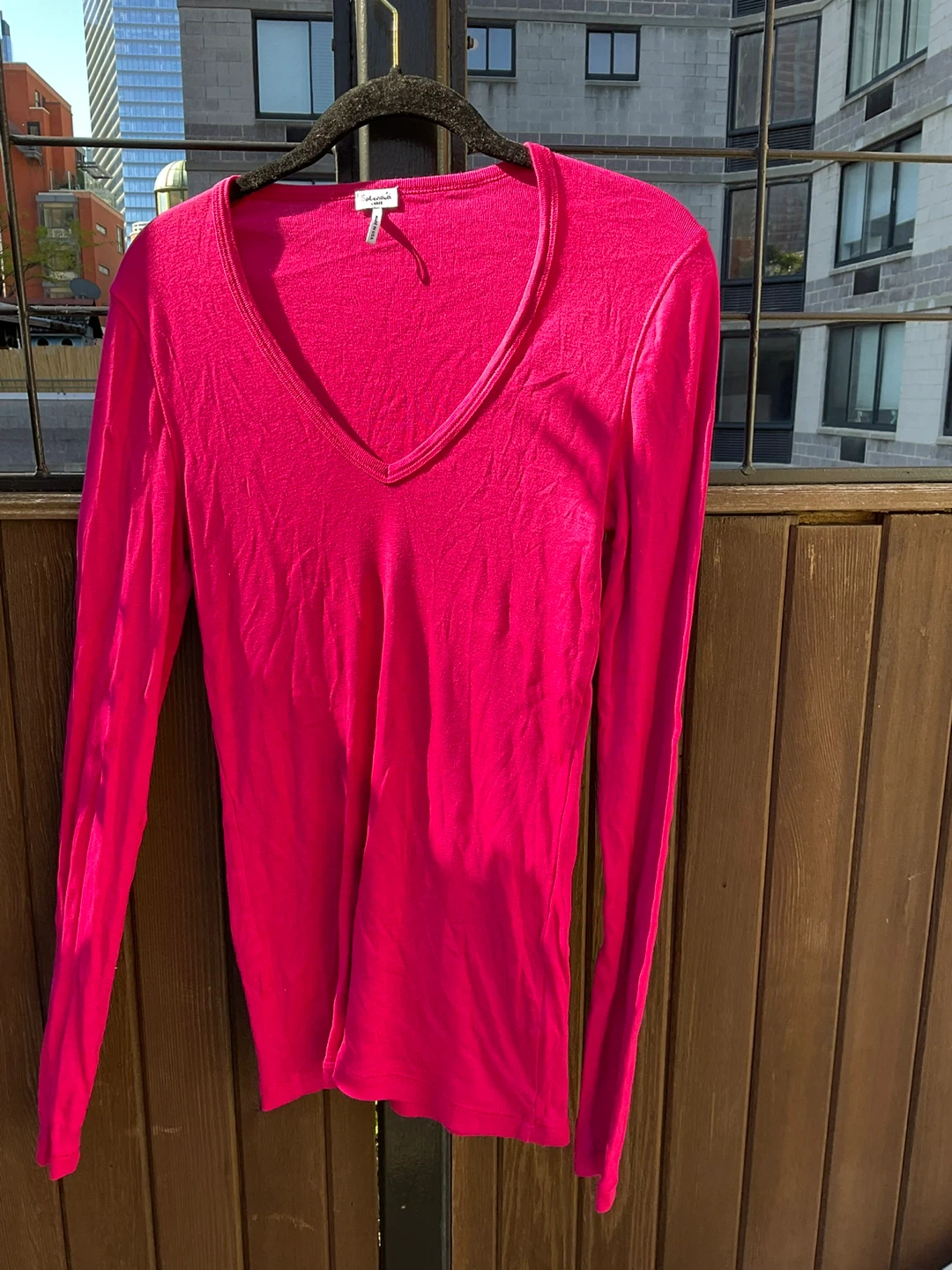 Splendid Pink Long Sleeve Top - Size Large - photo 2