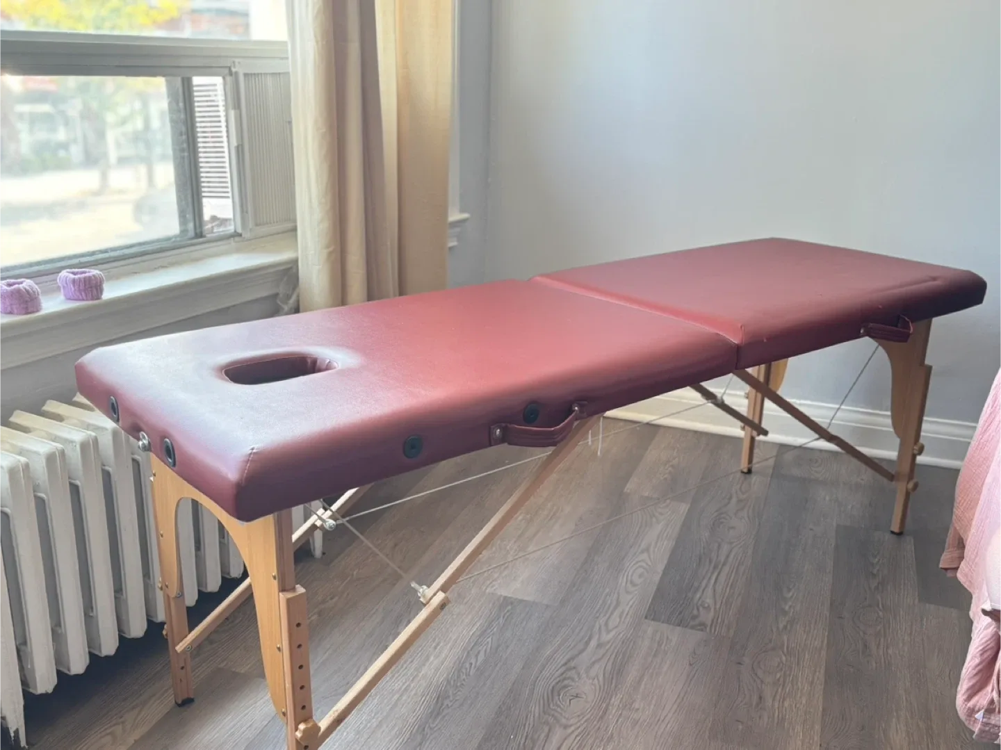 Green Life Burgundy Portable Massage Table thumbnail