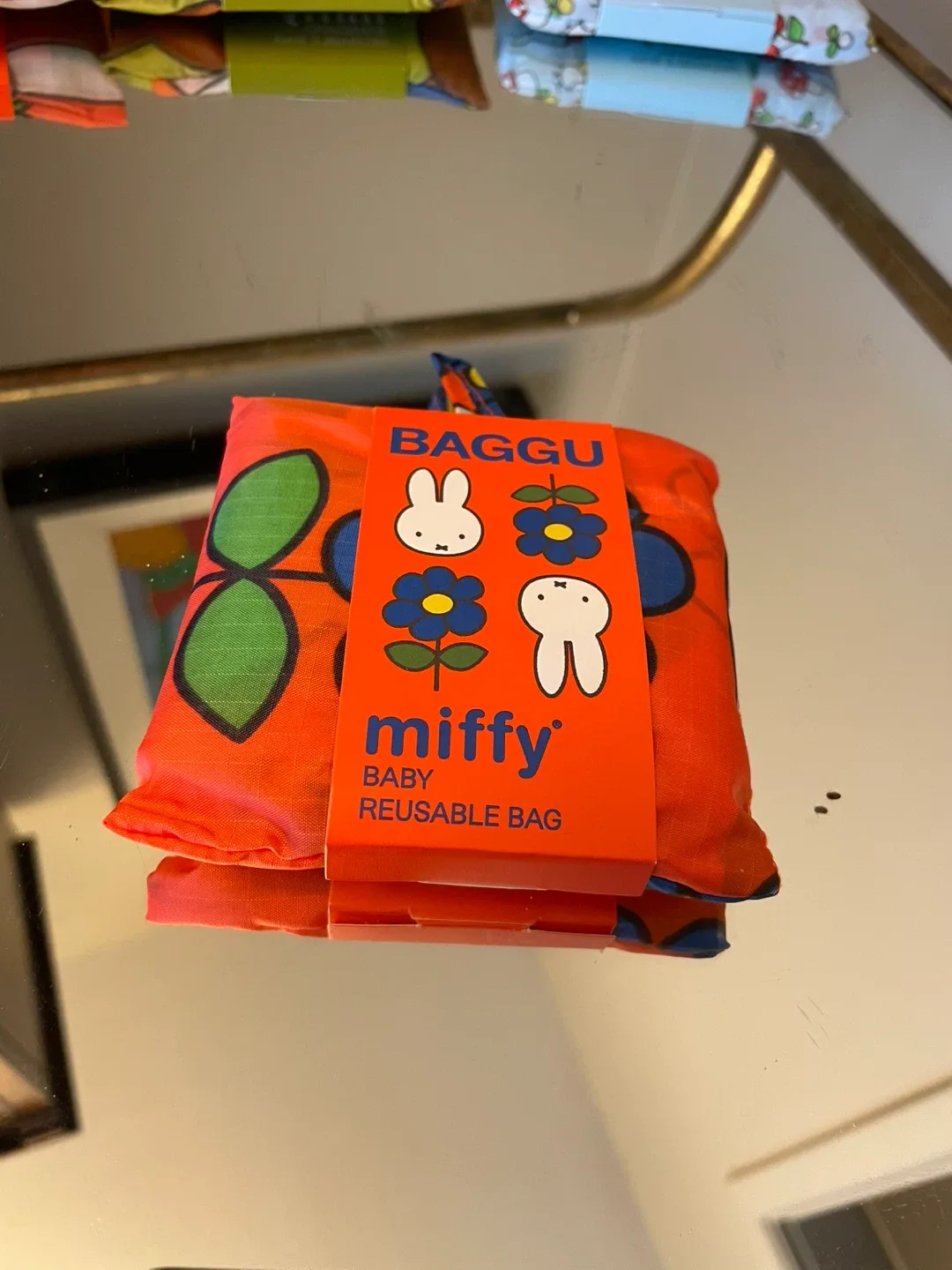 BAGGU Miffy Reusable Baby Size Bag - Flowers NEW thumbnail