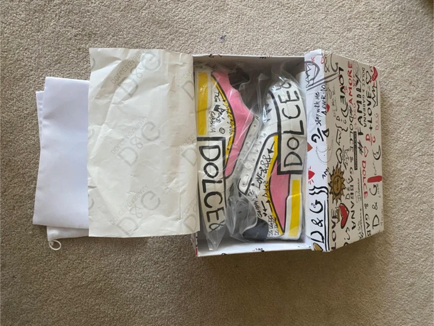 Dolce & Gabbana Graffiti Sneakers, with box thumbnail