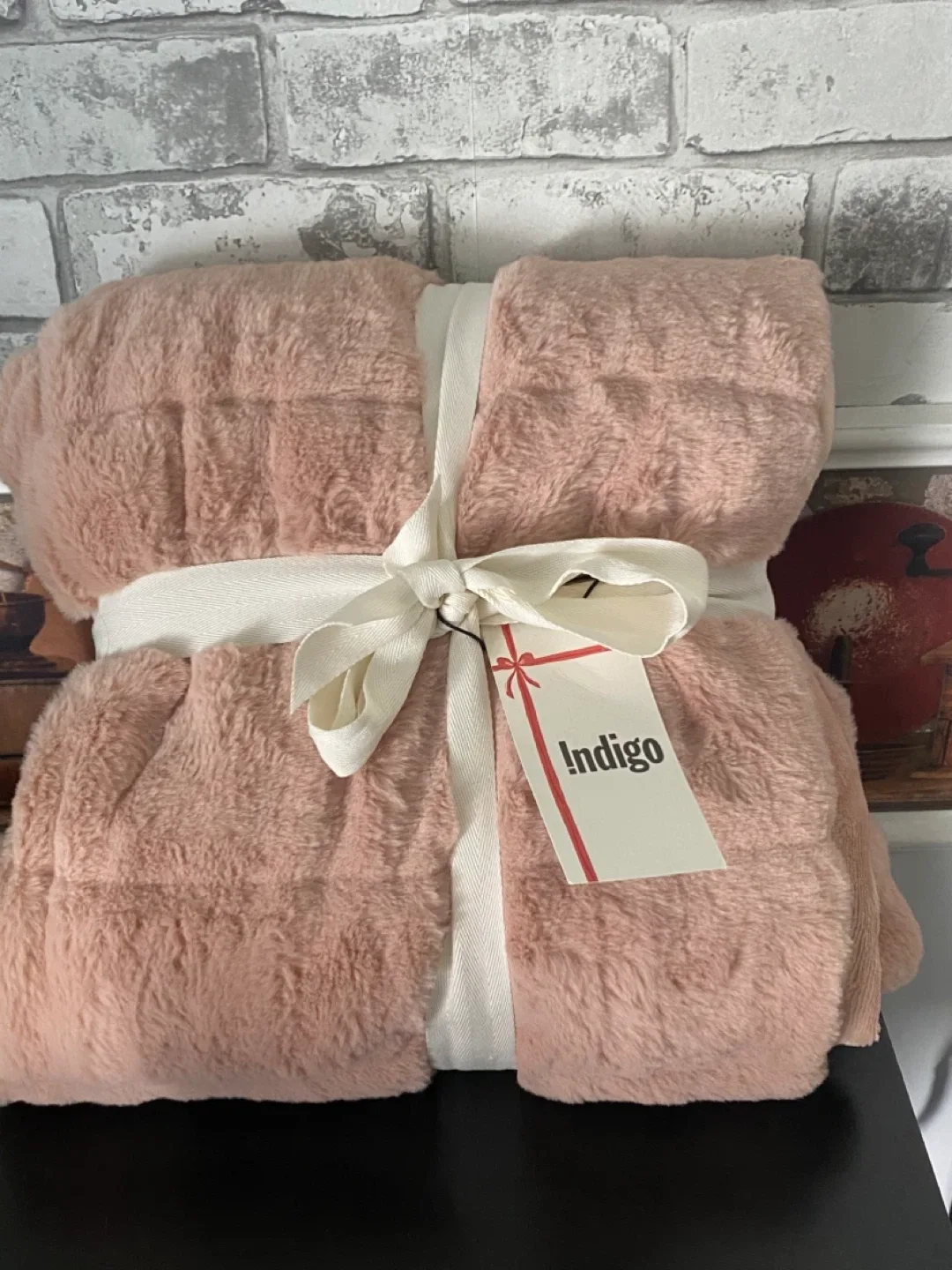 NEW!  Indigo Faux Fur Throw/Blanket! thumbnail