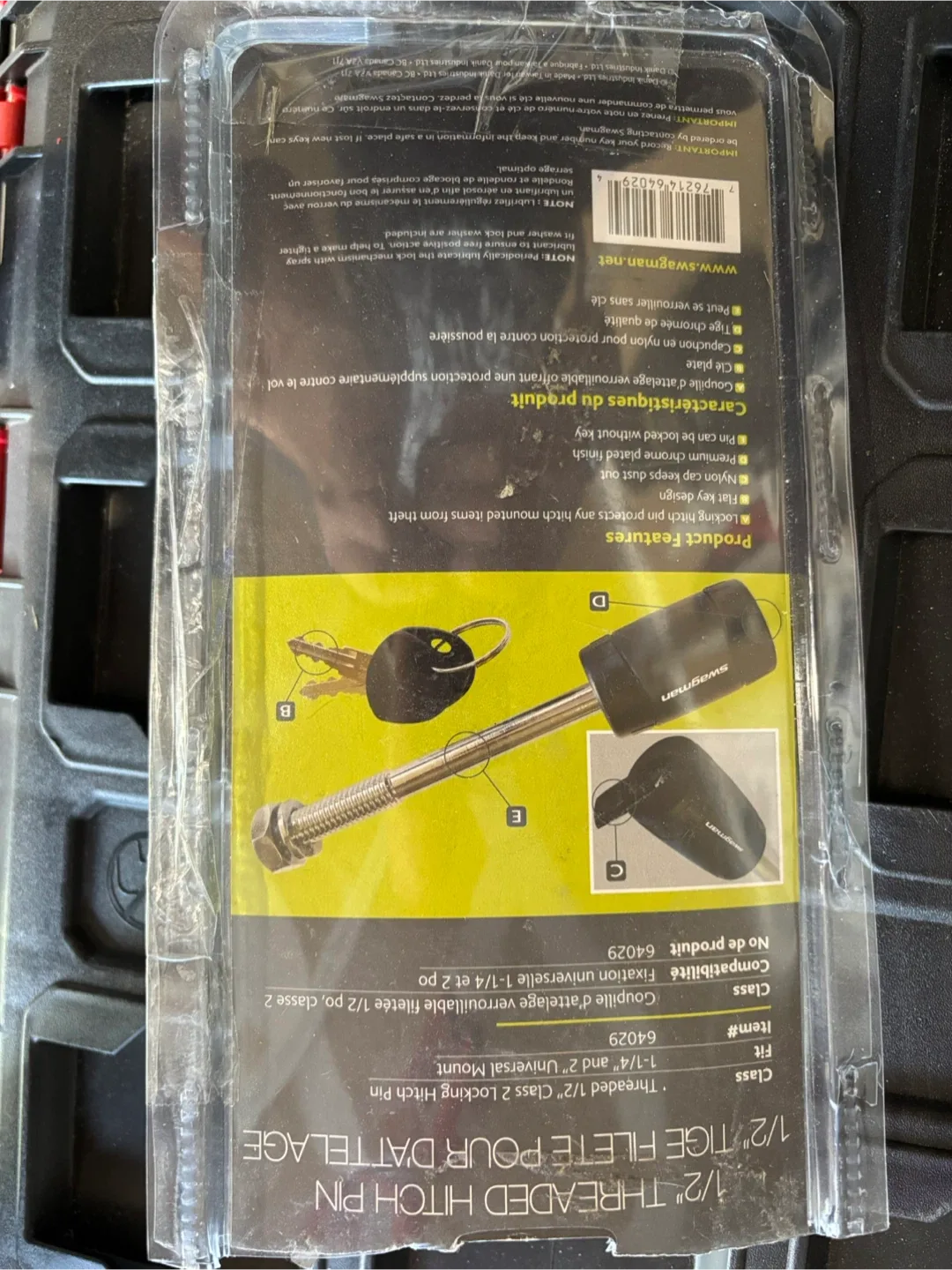 Swagman 1/2" Threaded Hitch Pin - New in Package! image indicator(2)