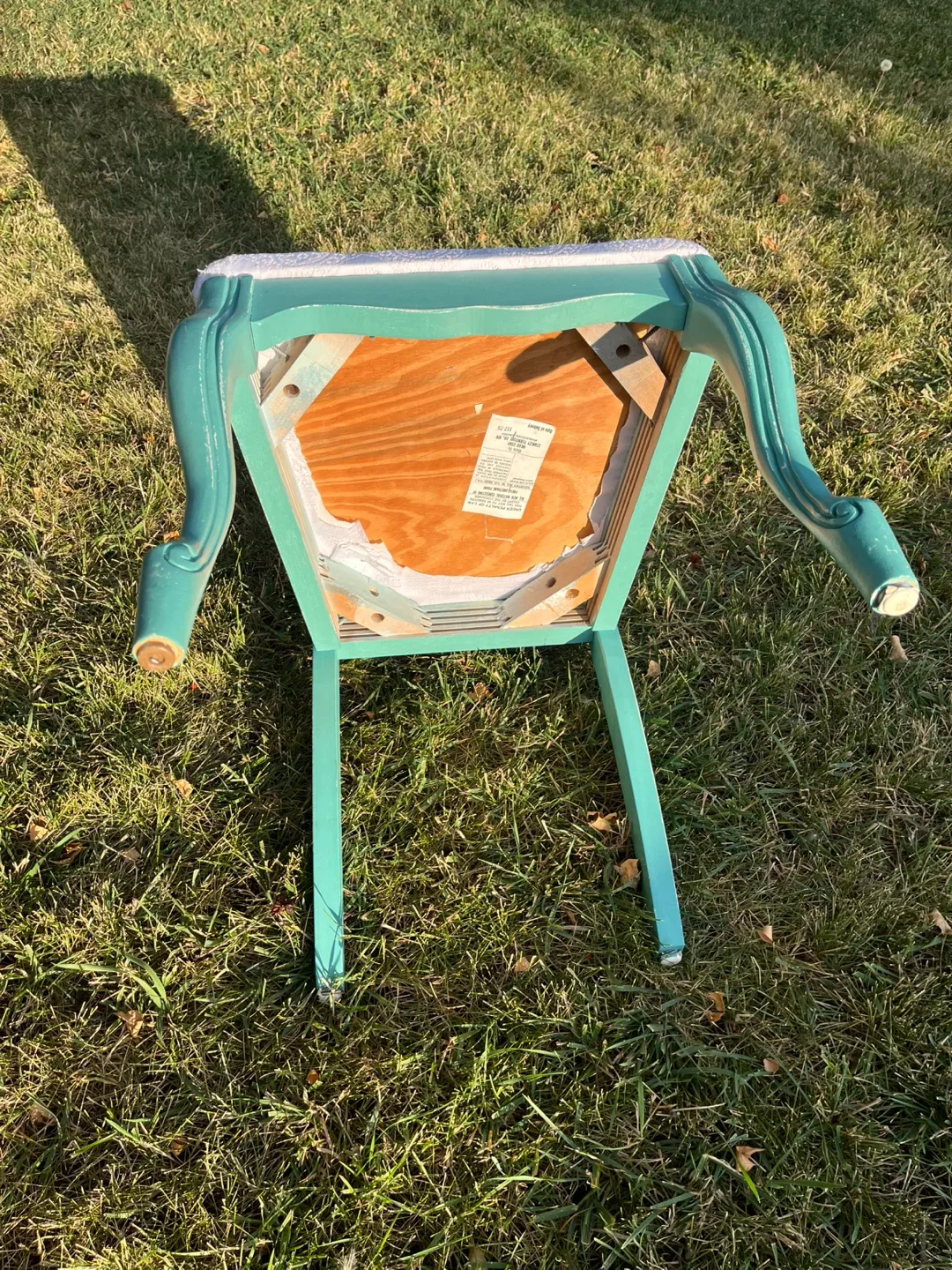 Turquoise Wooden Chair image indicator(4)