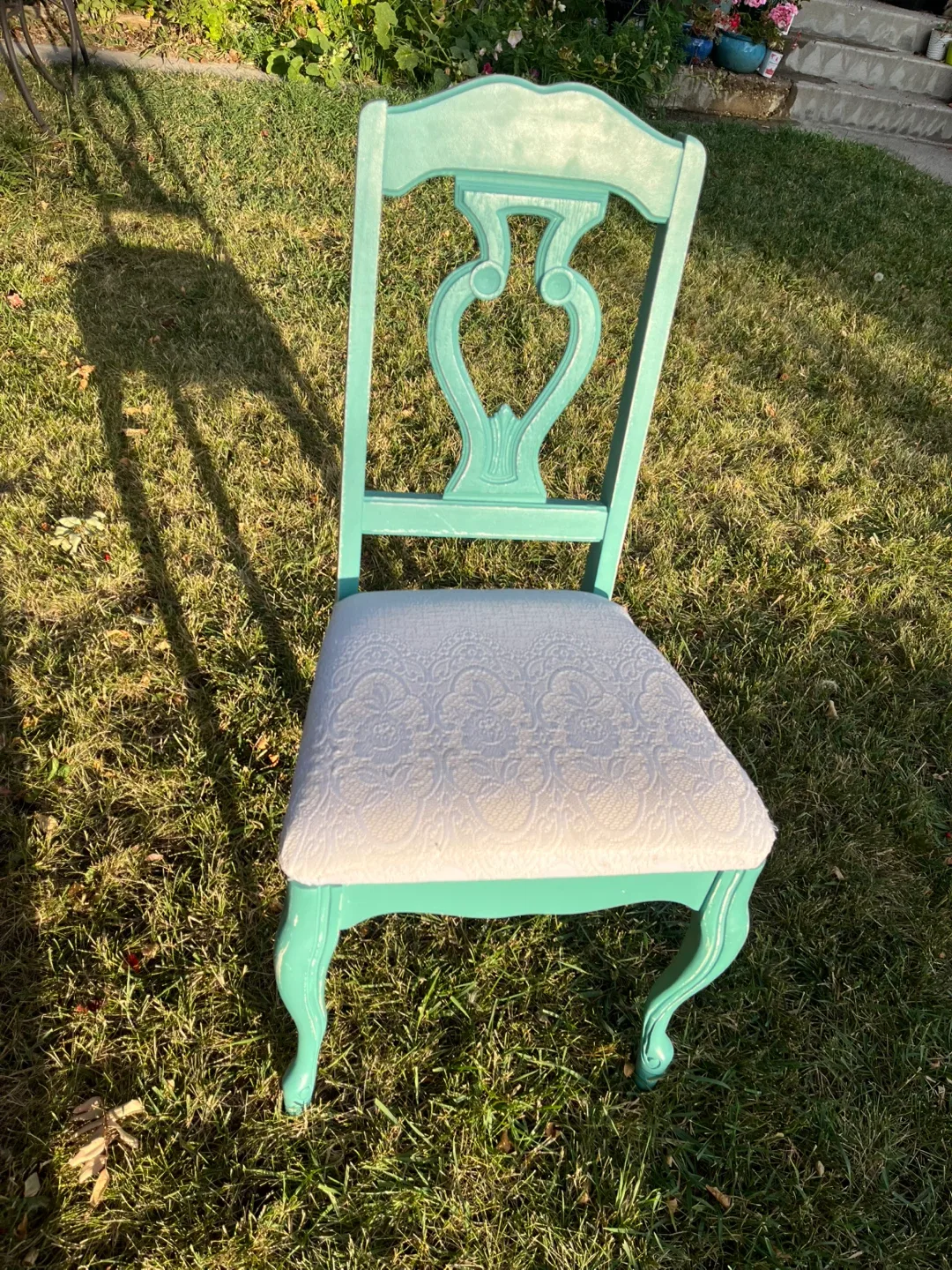 Turquoise Wooden Chair image indicator(9)
