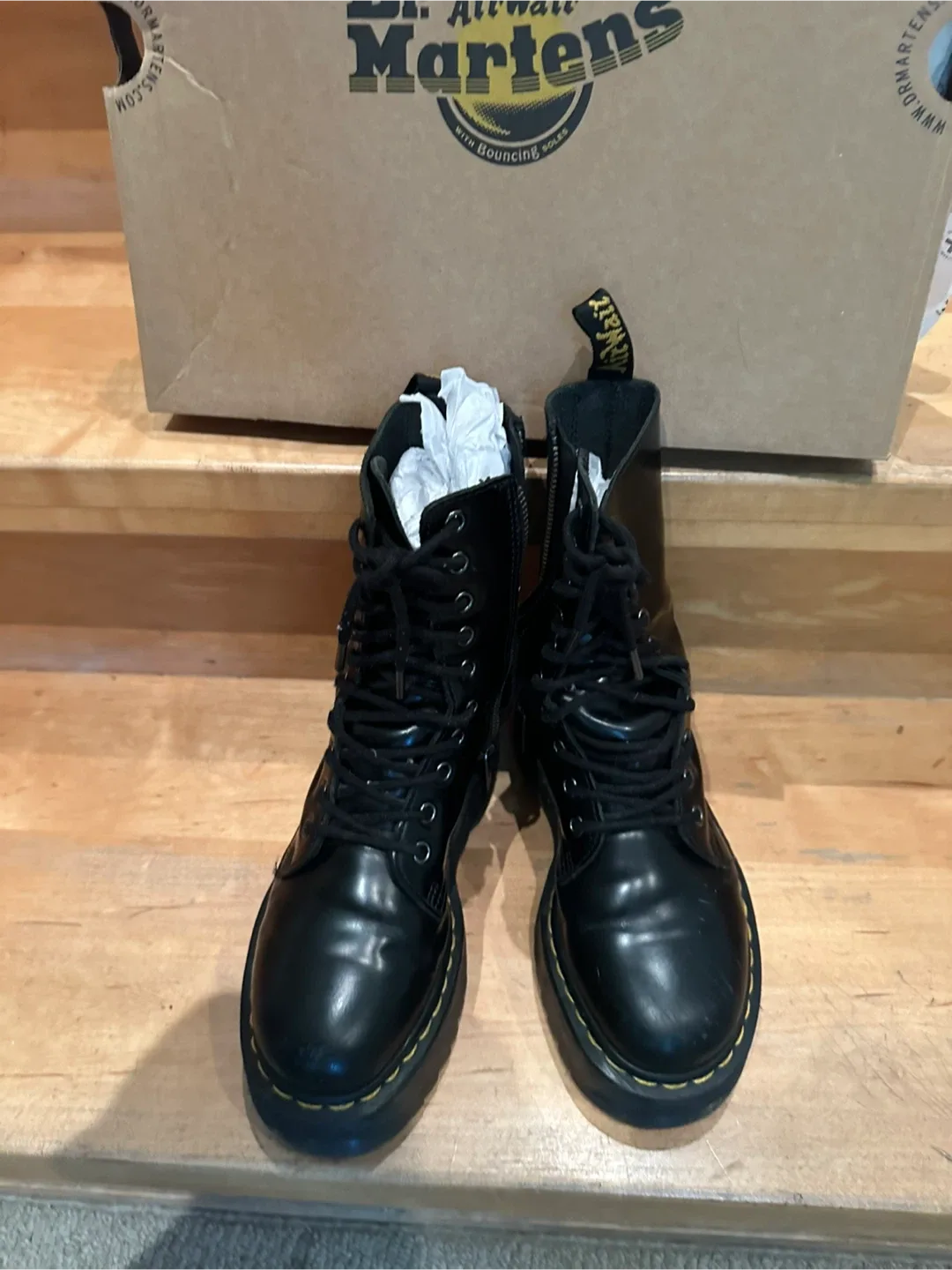 Dr. Martens Jadon Hi Black Boots - US 5 thumbnail