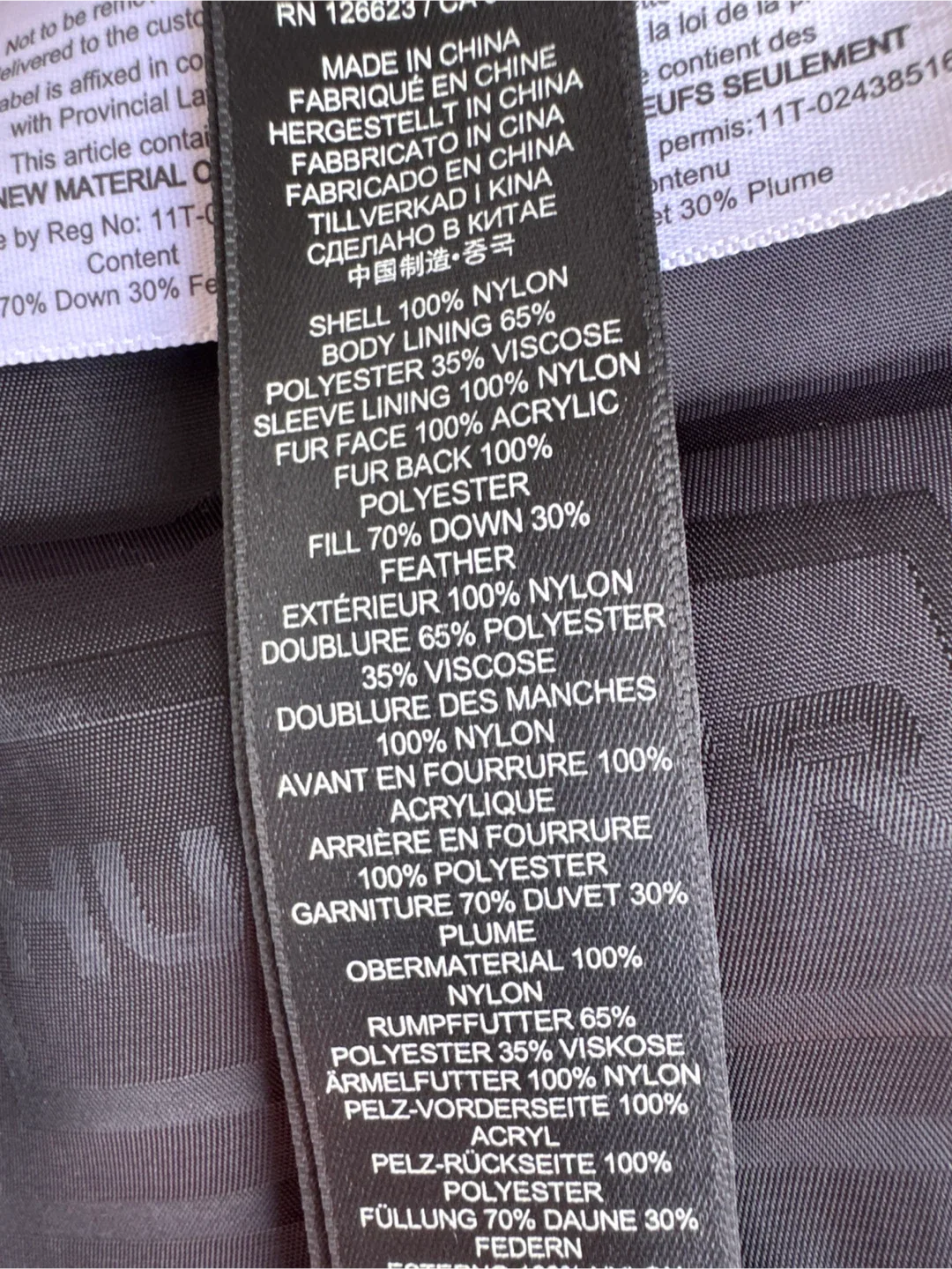 Hunter Burgundy Down Puffer Jacket with Faux Fur Collar - Size M image indicator(3)