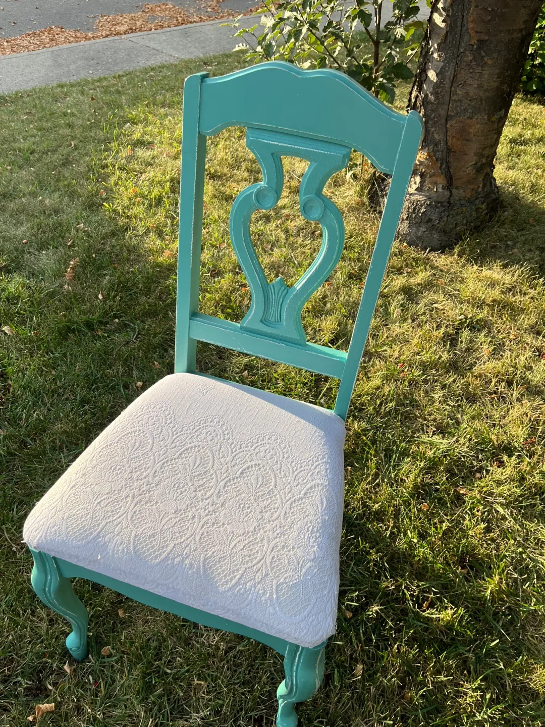 Turquoise Wooden Chair image indicator(10)