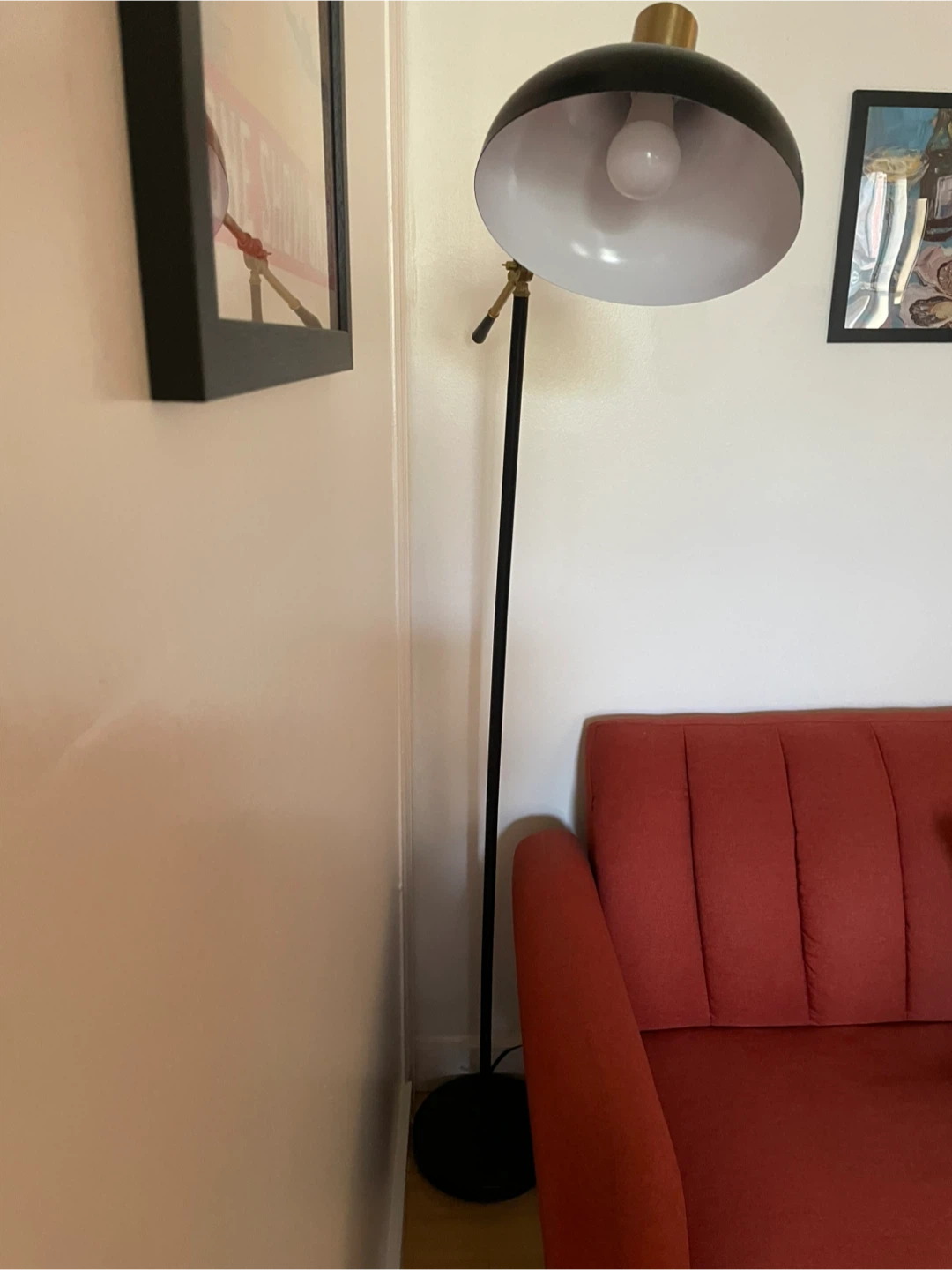 Black & Brass Floor Lamp - photo 2