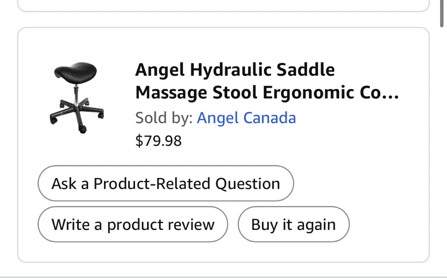 Angel Hydraulic Saddle Massage Stool - Black image indicator(4)