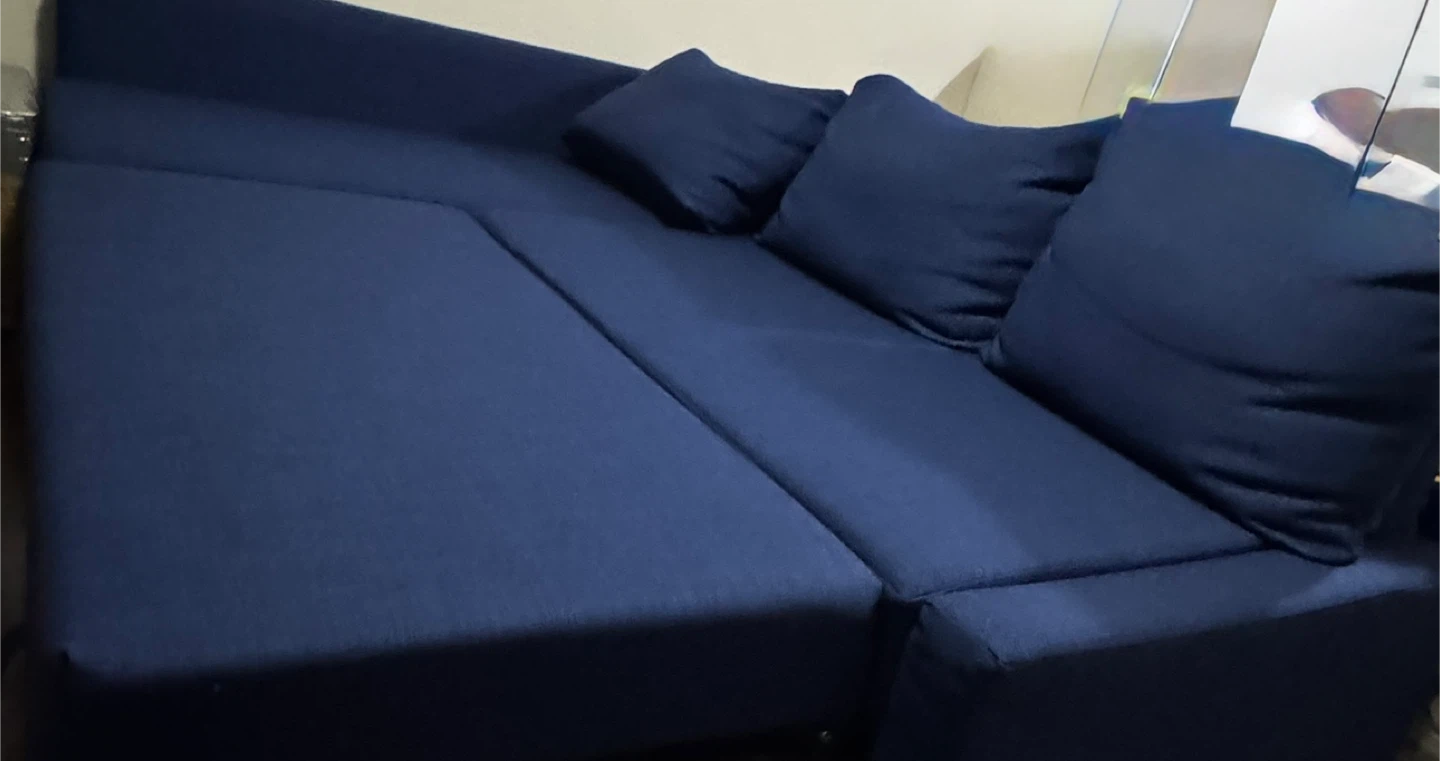 IKEA Friheten Sleeper Sectional Sofa - Navy Blue