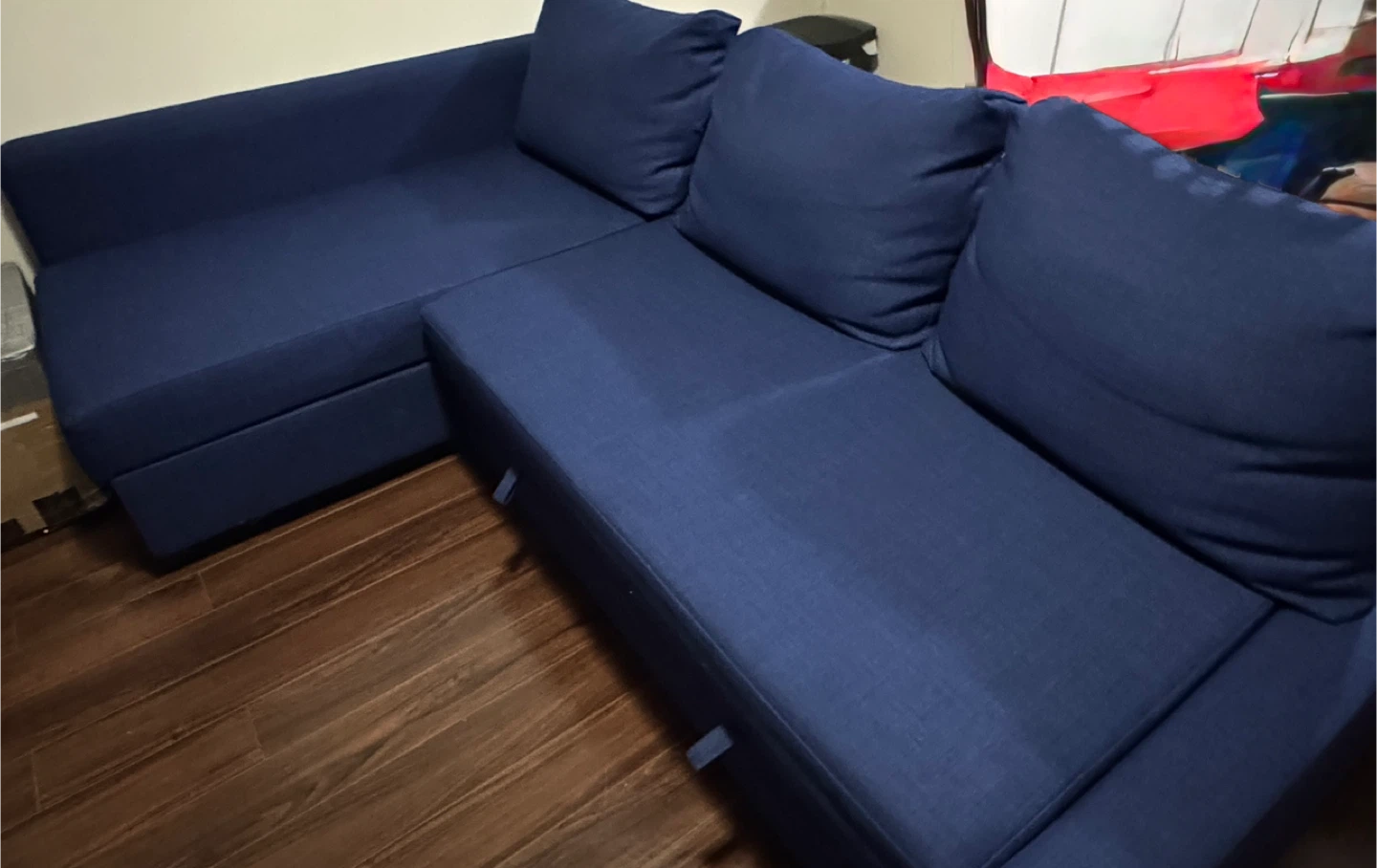 IKEA Friheten Sleeper Sectional Sofa - Navy Blue - photo 2