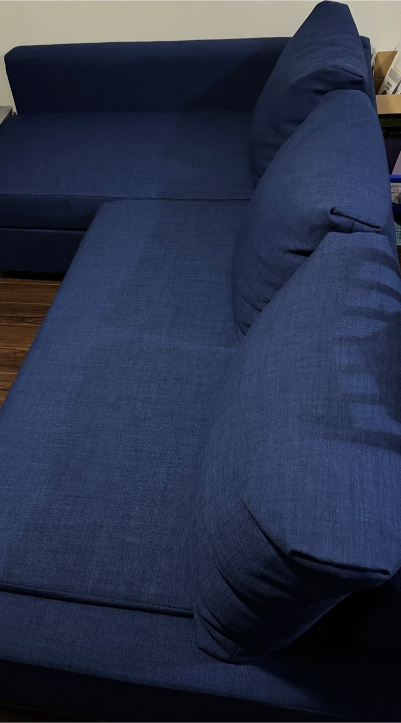 IKEA Friheten Sleeper Sectional Sofa - Navy Blue - photo 5
