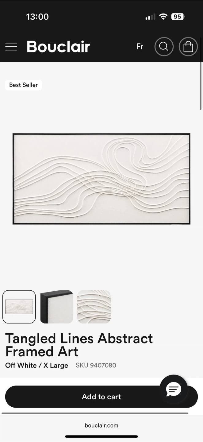 Bouclair Tangled Lines Abstract Framed Art - XL - photo 2