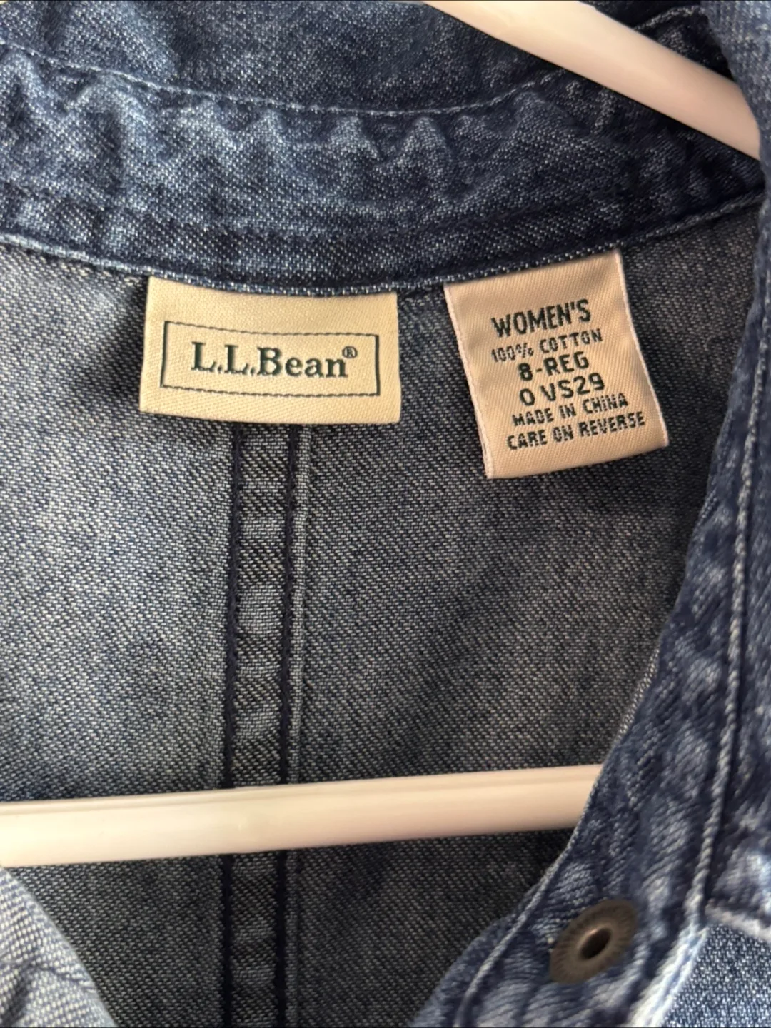 L.L.Bean Denim Shirt Dress - Size 8 image indicator(4)