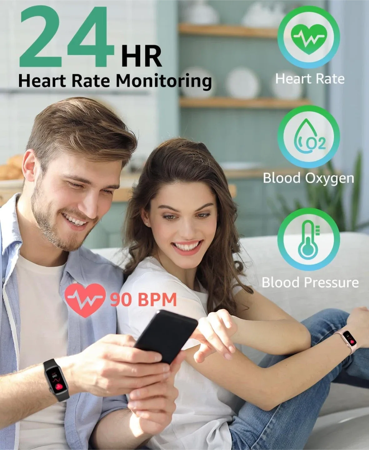 Black Smart Watch with 1.47" HD Screen image indicator(7)