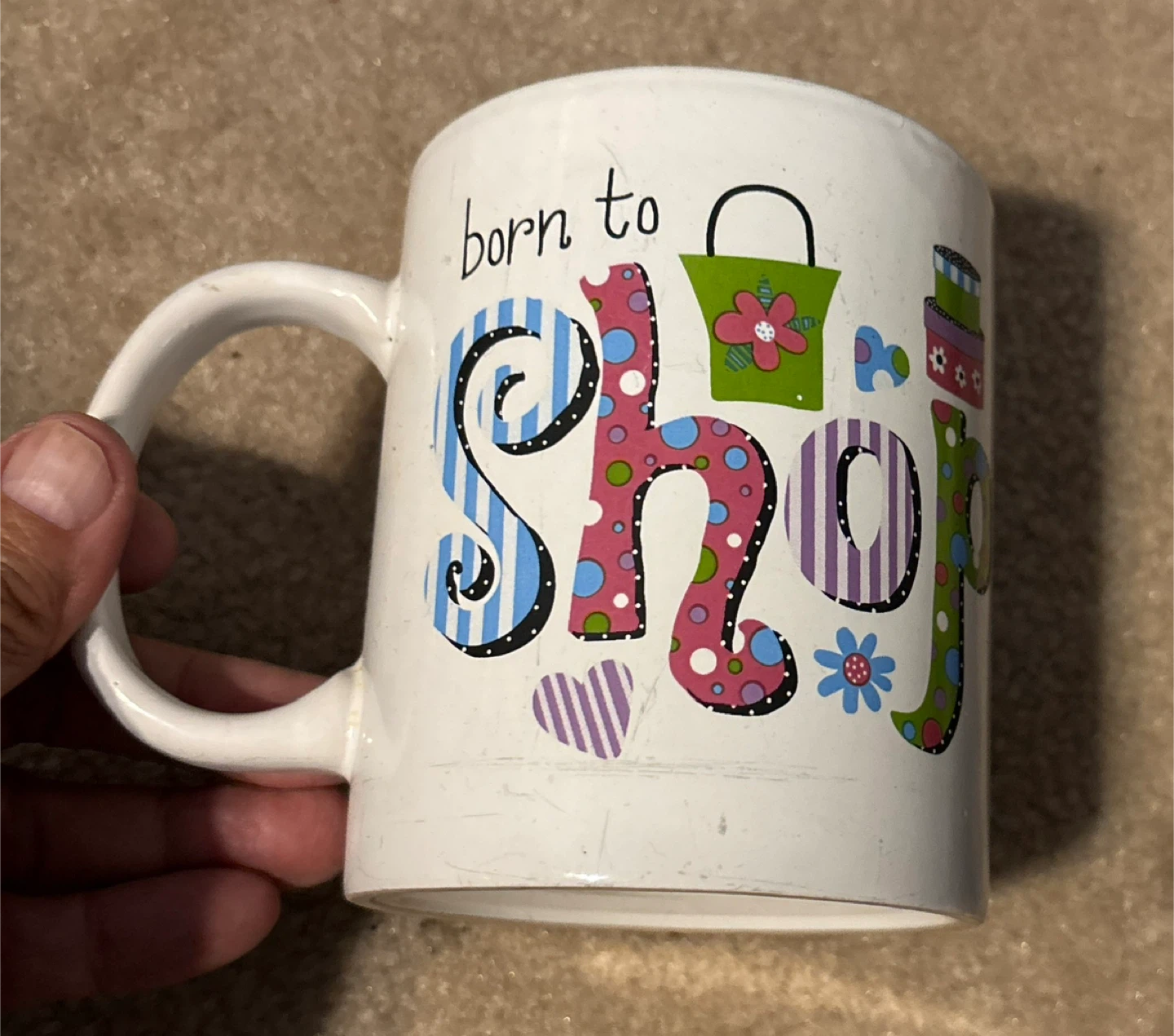 Beautiful mugs with interesting messages.