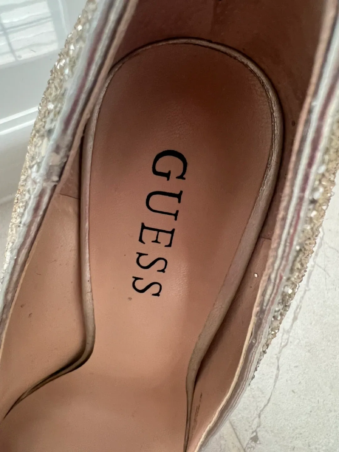 Vintage Guess Glitter Heels - Size 7 image indicator(5)