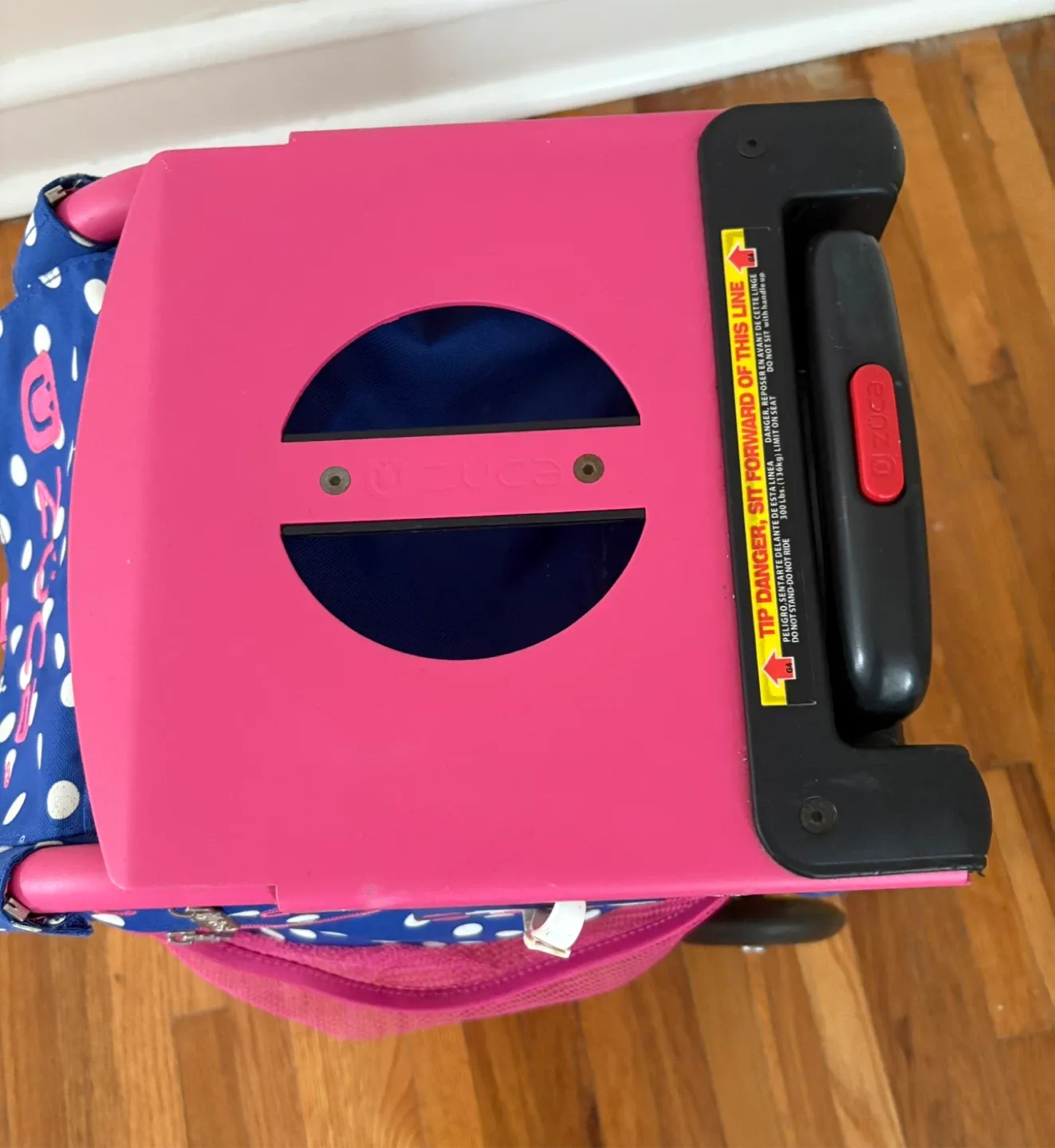 Zuca Rolling Backpack - Blue & Pink image indicator(4)