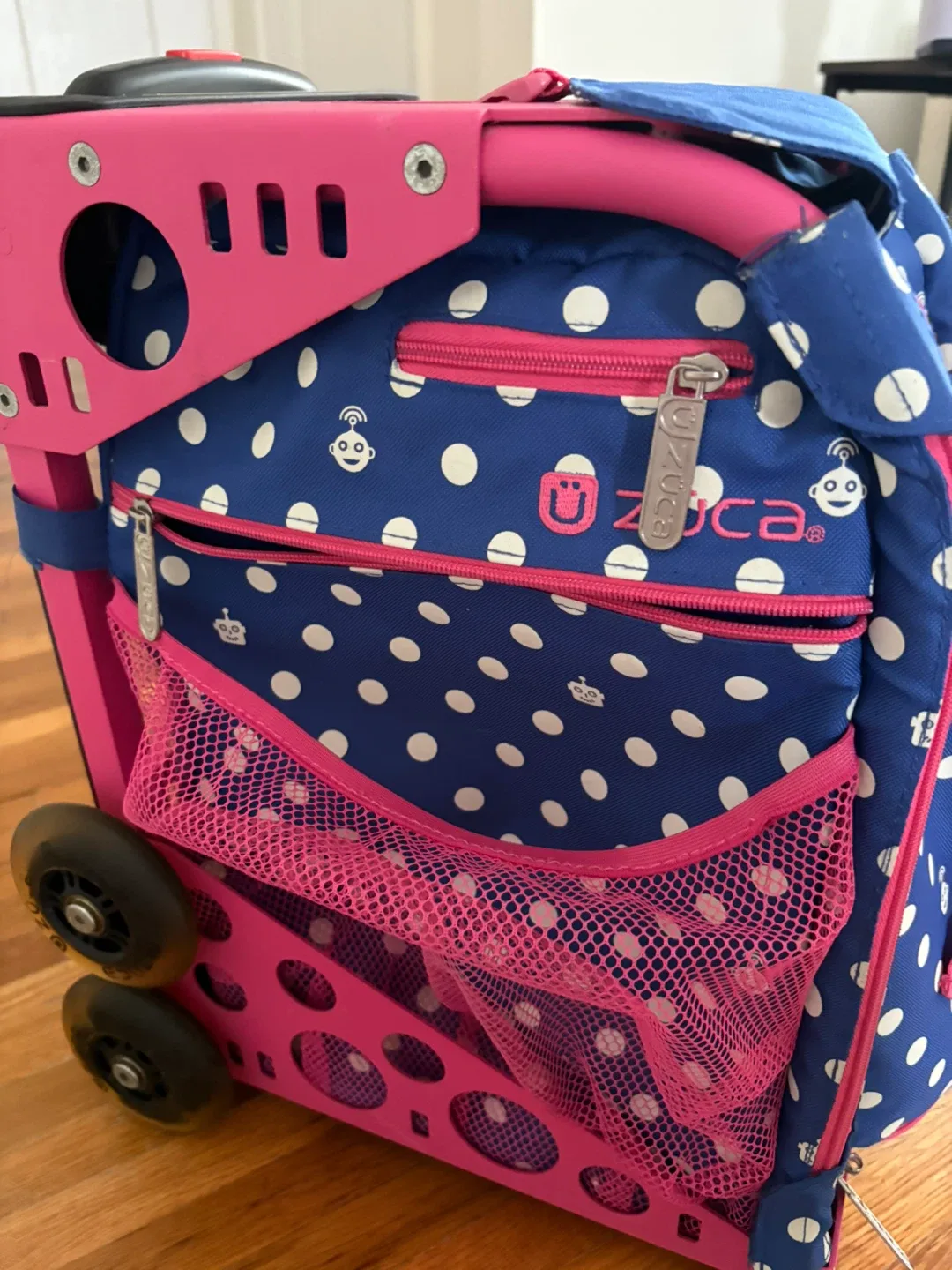 Zuca Rolling Backpack - Blue & Pink image indicator(7)
