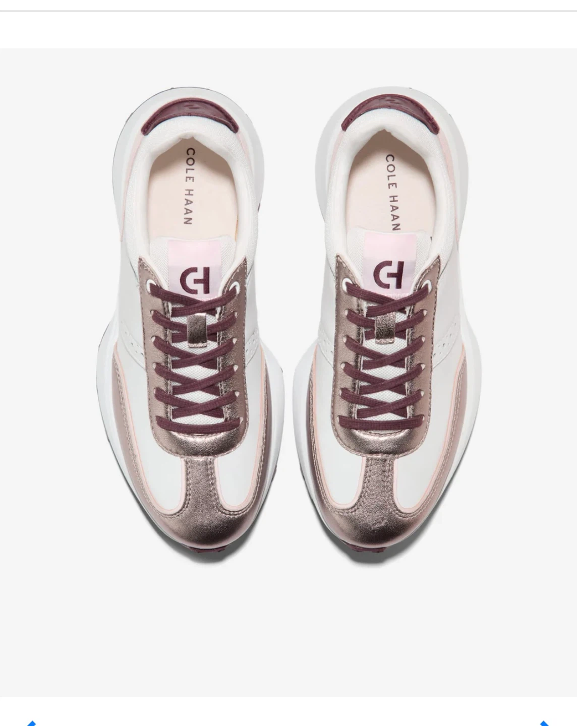 Cole Haan Women's White-Rose Gold Sneakers