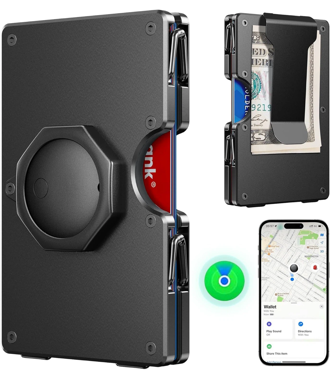Smart Tracker Wallet with Apple Find My