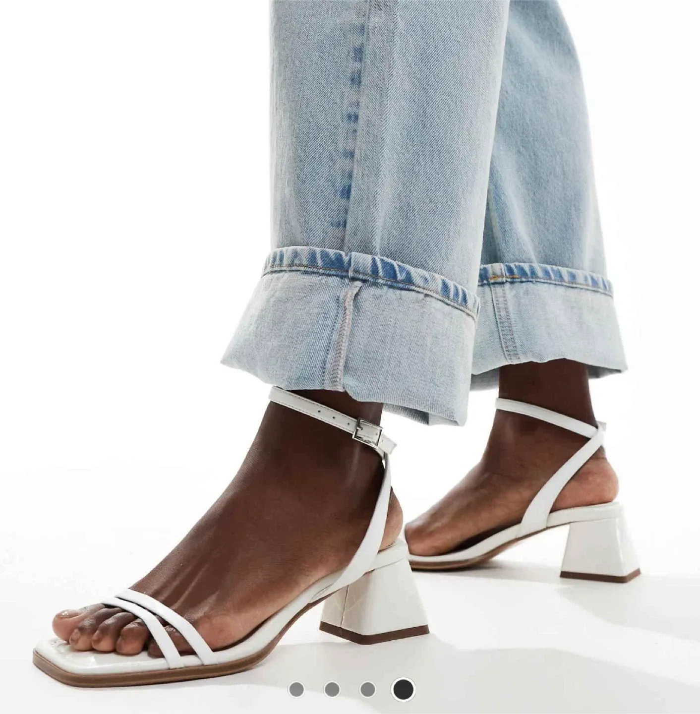 Asos White Heeled Sandals image indicator(3)