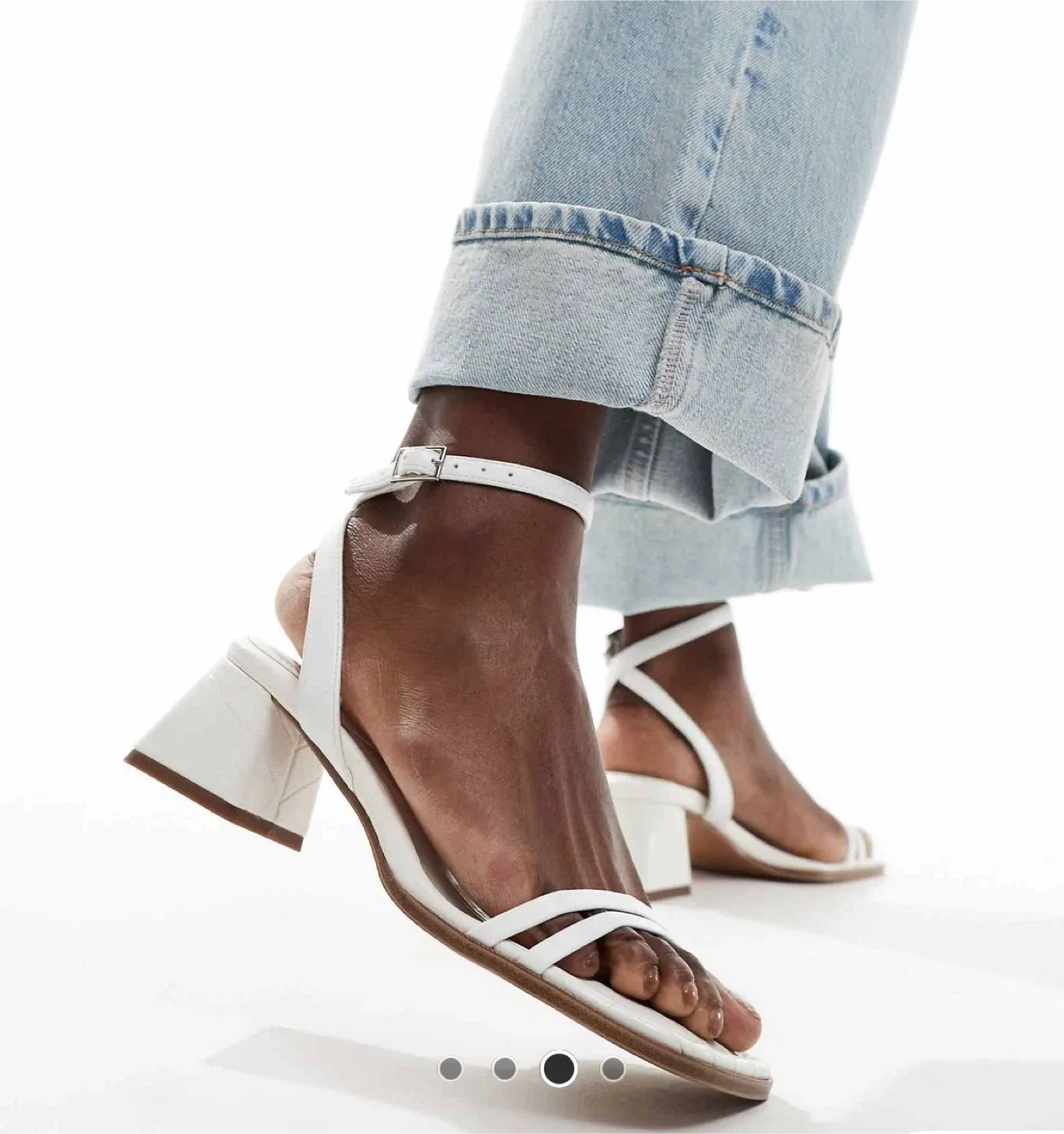 Asos White Heeled Sandals thumbnail