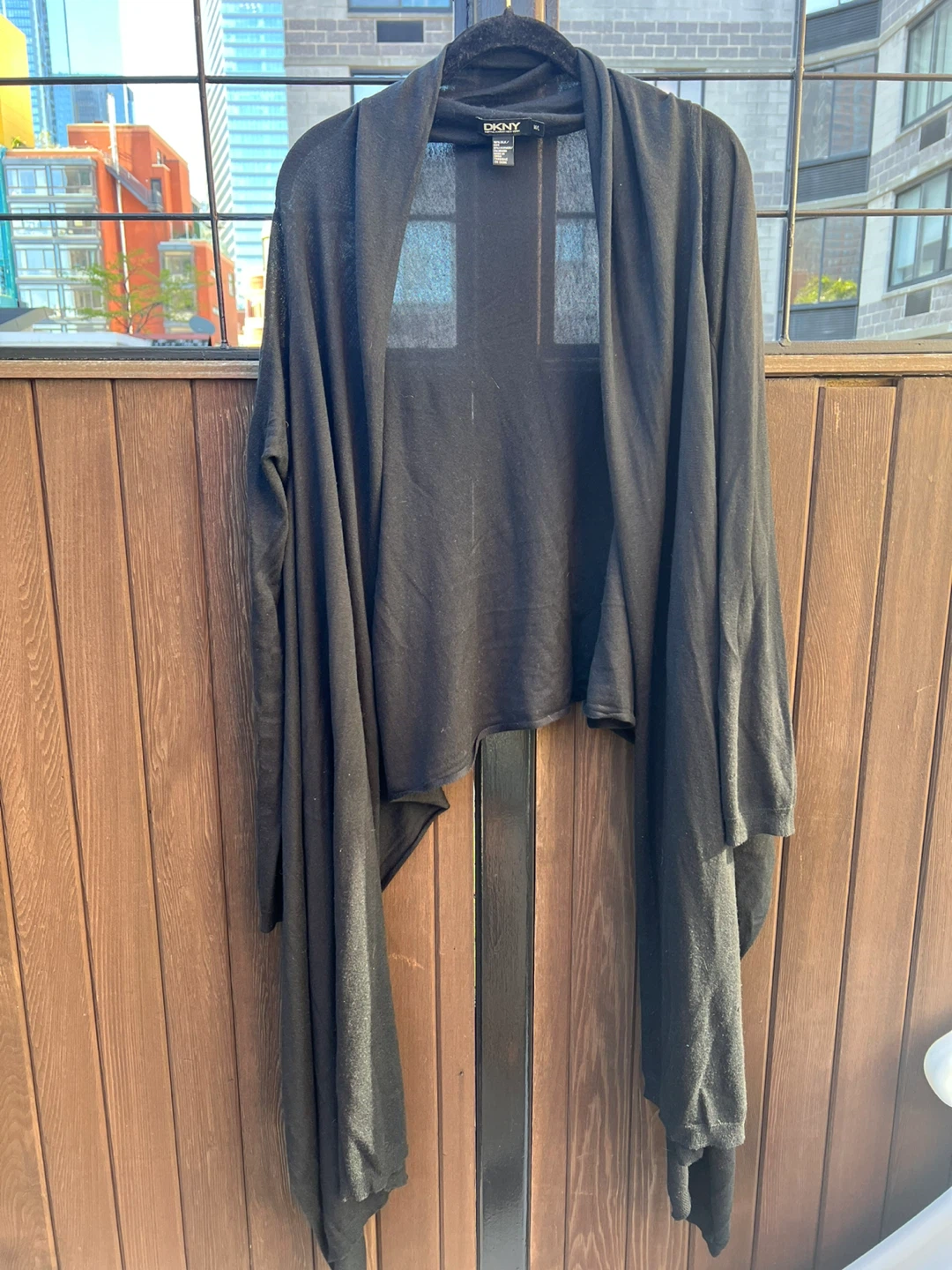 DKNY Black Silk Cashmere Cardigan M/L