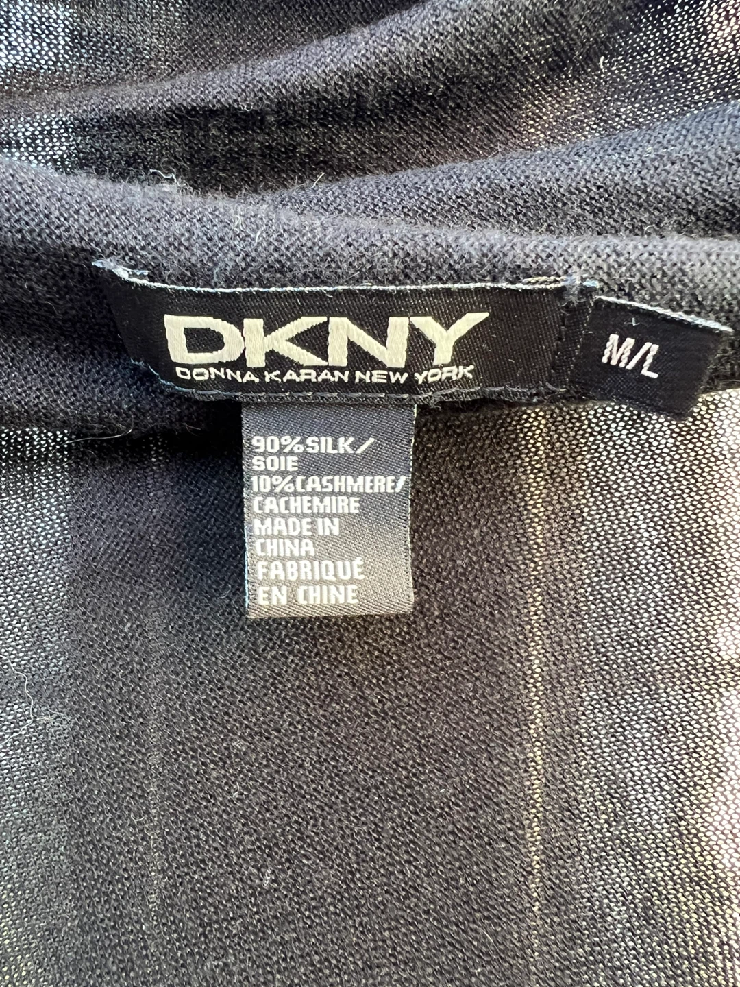 DKNY Black Silk Cashmere Cardigan M/L - photo 2