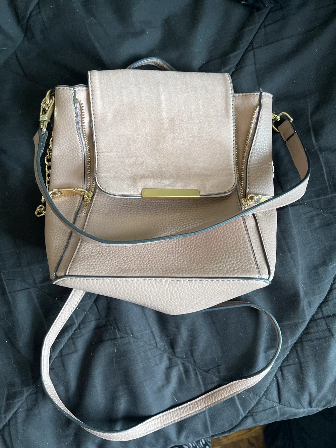 Light Pink Backpack Purse thumbnail