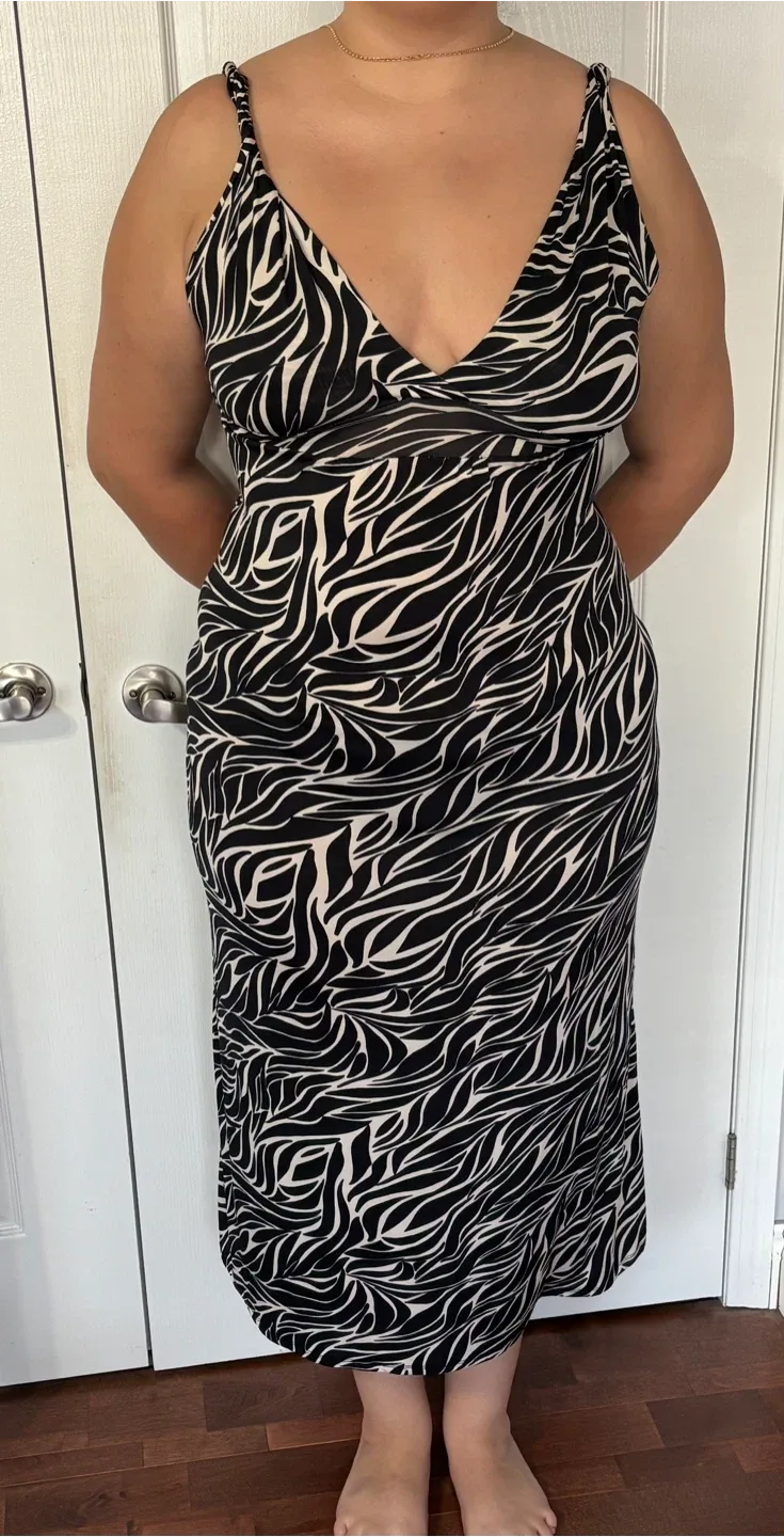 Zebra Print Maxi Dress thumbnail
